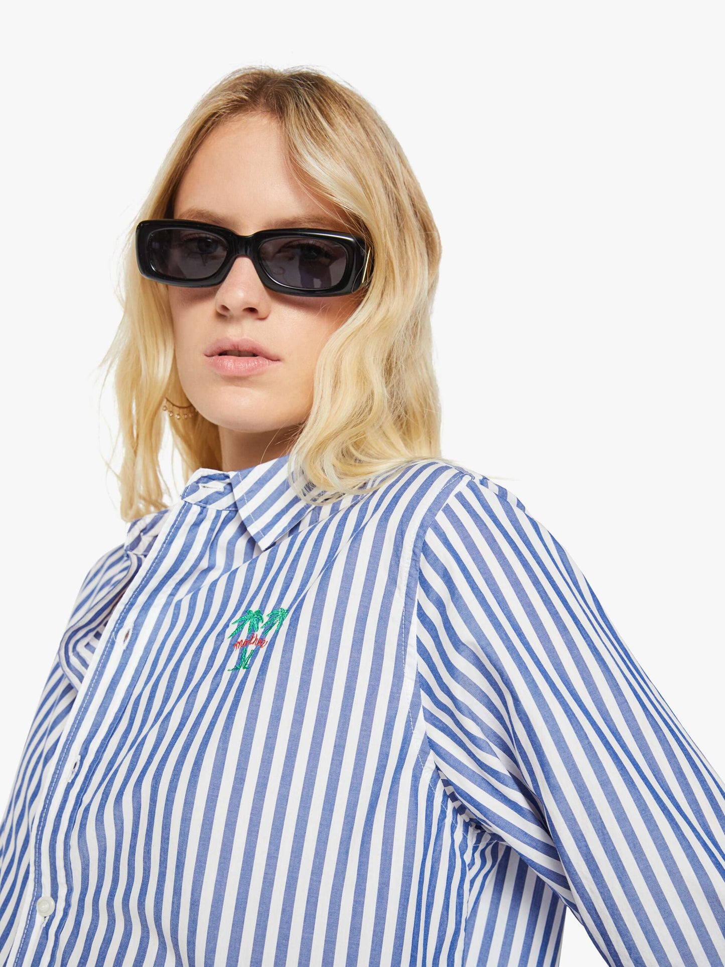 The Bestie - White And Blue Stripe