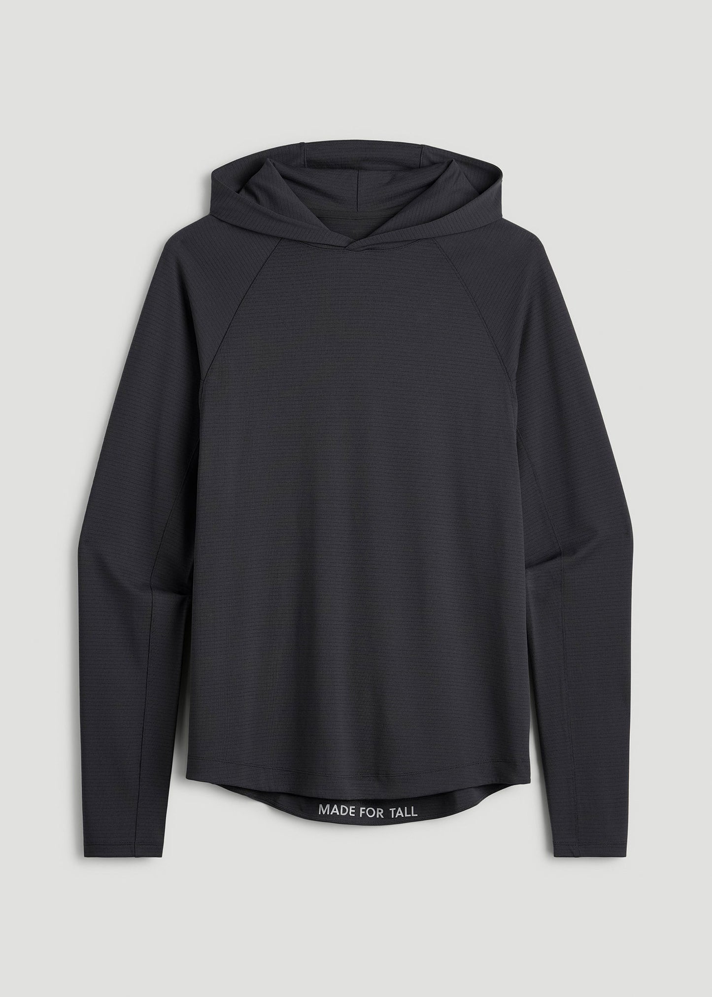 Air Knit Performance Hoodie for Tall Men in Mid Grey