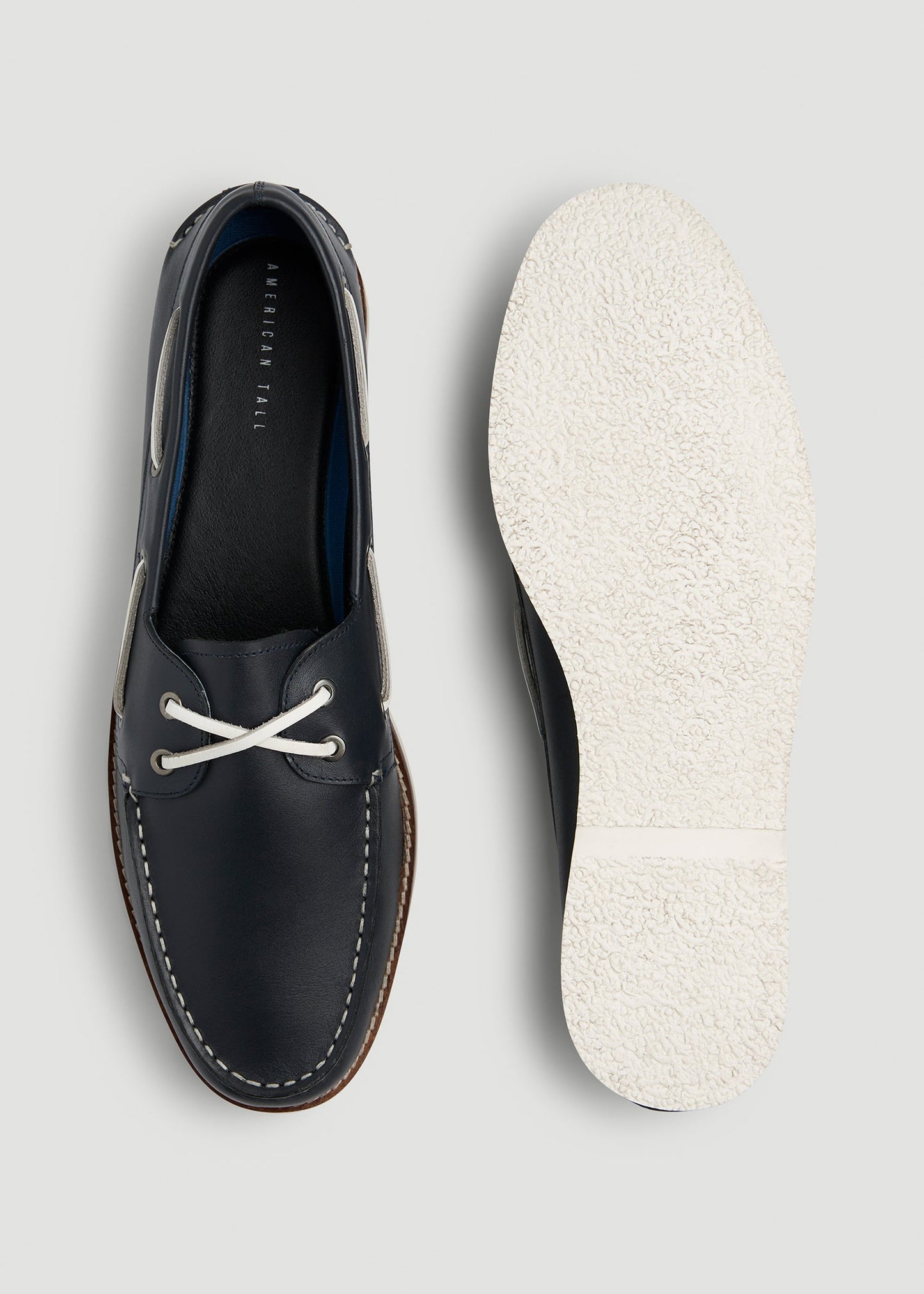 Boat Shoe for Tall Men in Navy