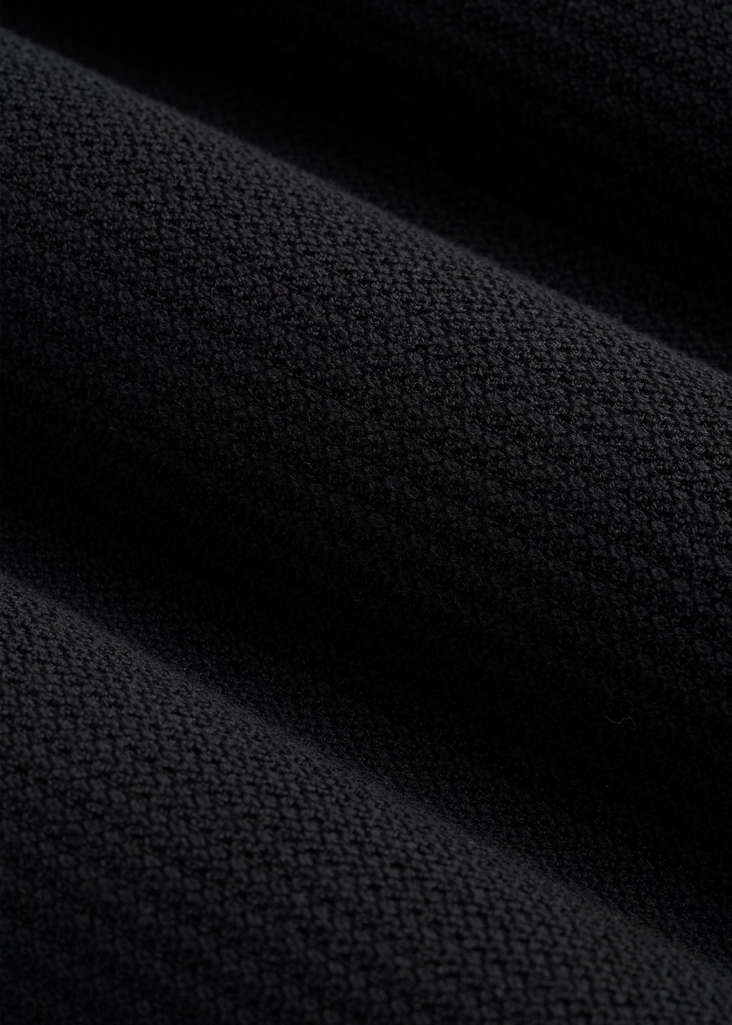 Braided Knit Sweater Polo for Tall Men in Black