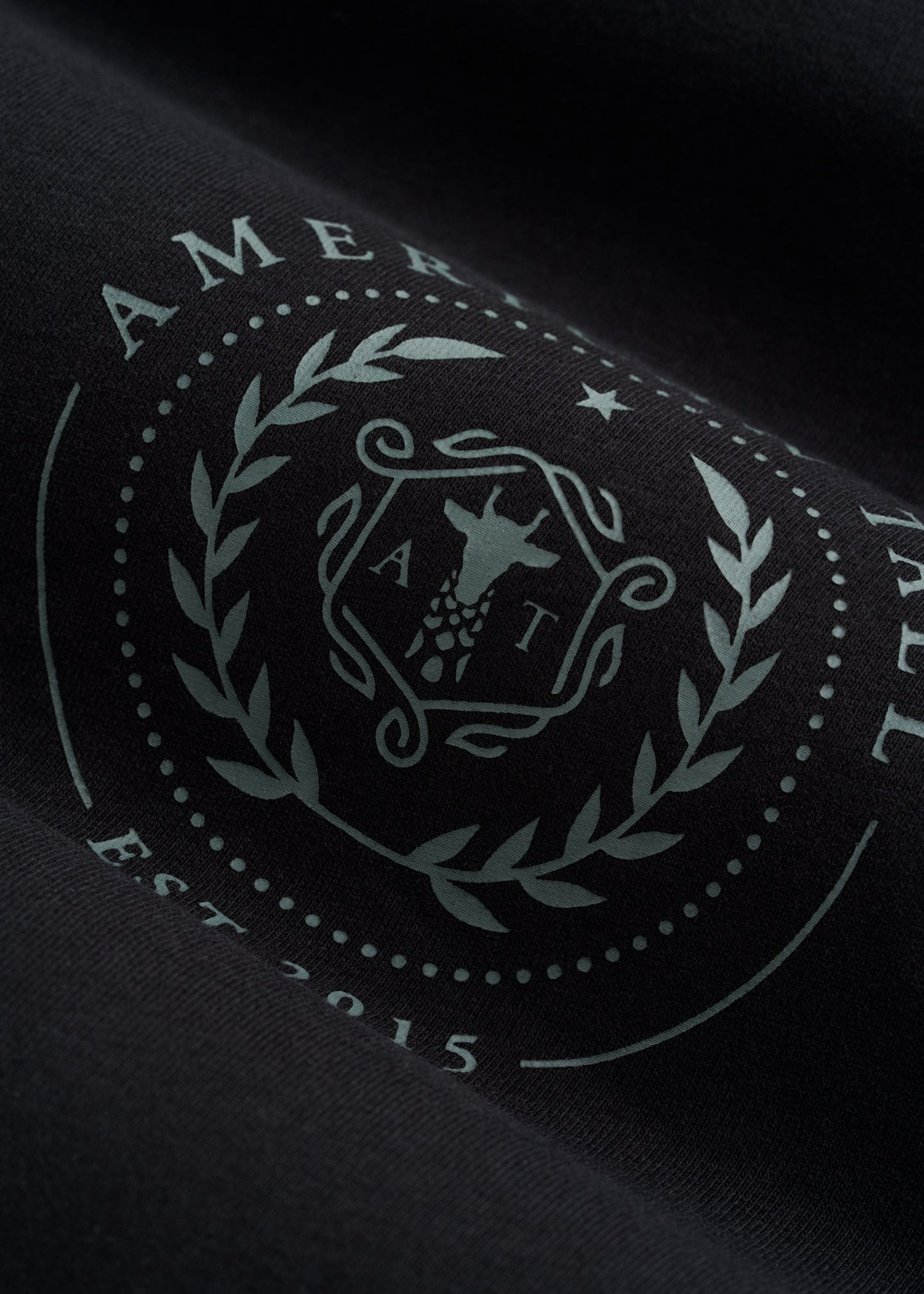 Crest Graphic Tee for Tall Men in Black
