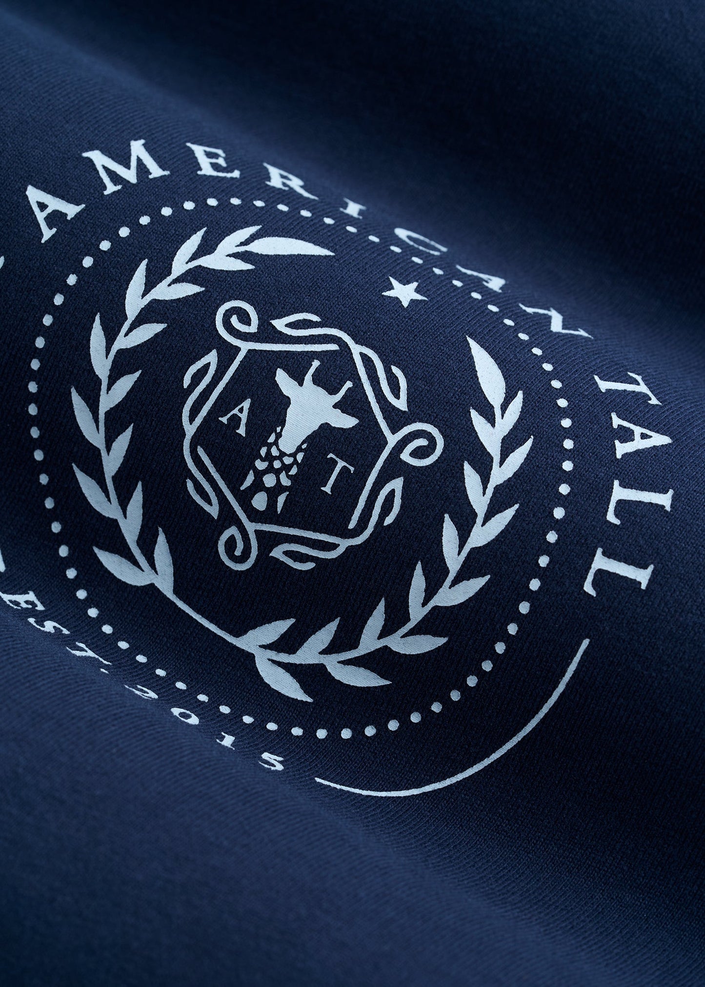 Crest Graphic Tee for Tall Men in Blue