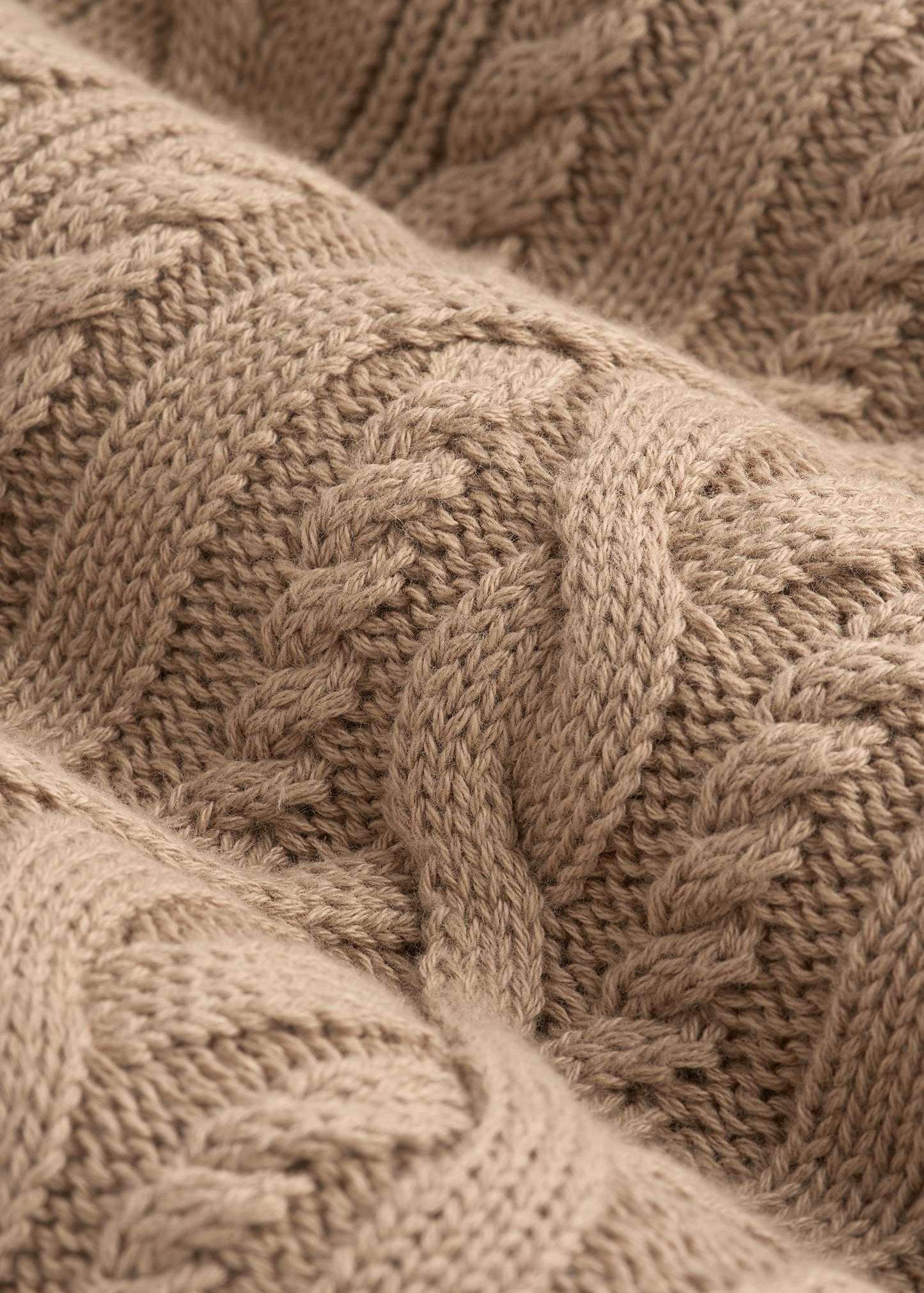 Cotton Crewneck Sweater for Tall Women in Stucco