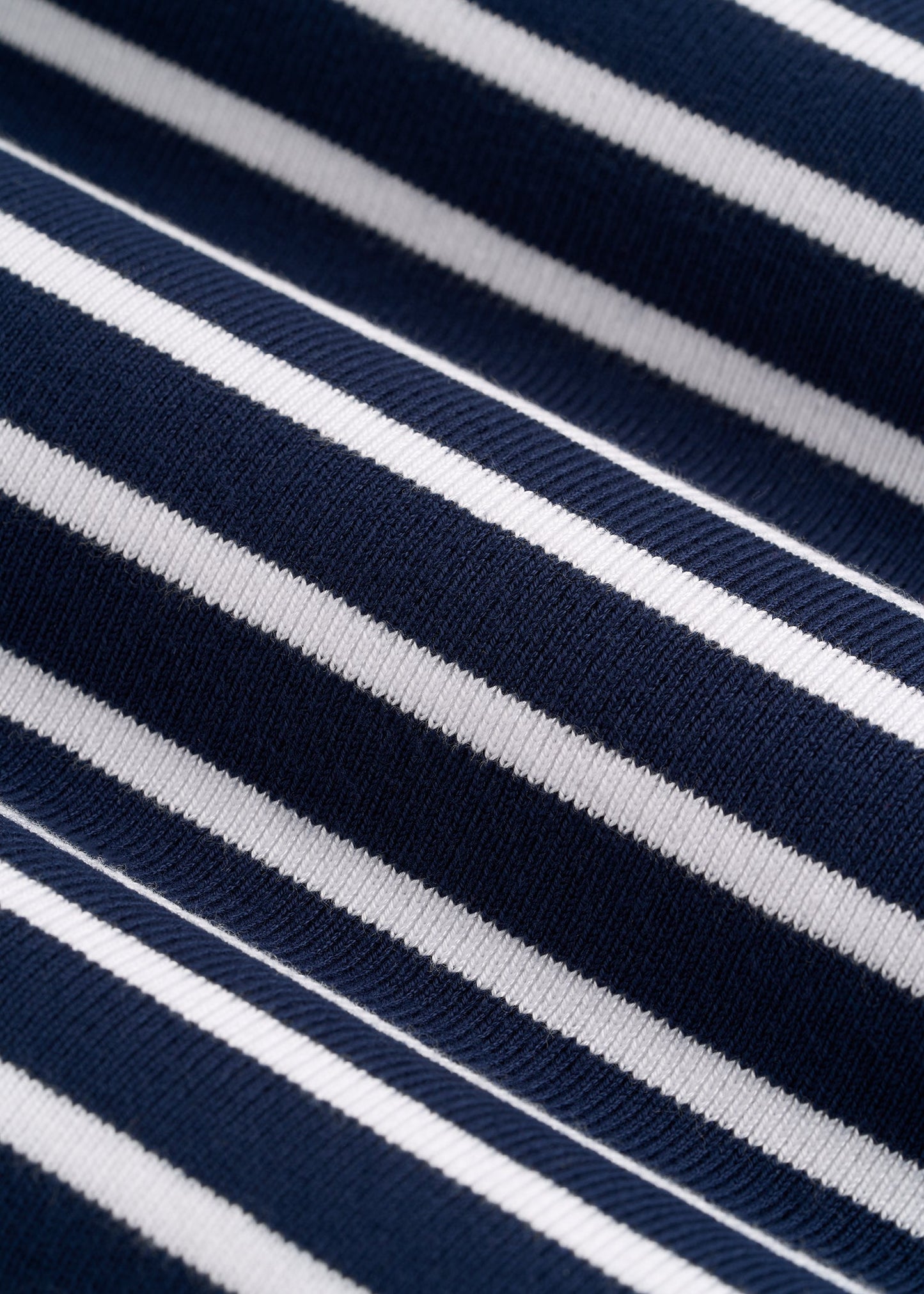 Cropped Knit Tee for Tall Women in Bold Navy Stripe