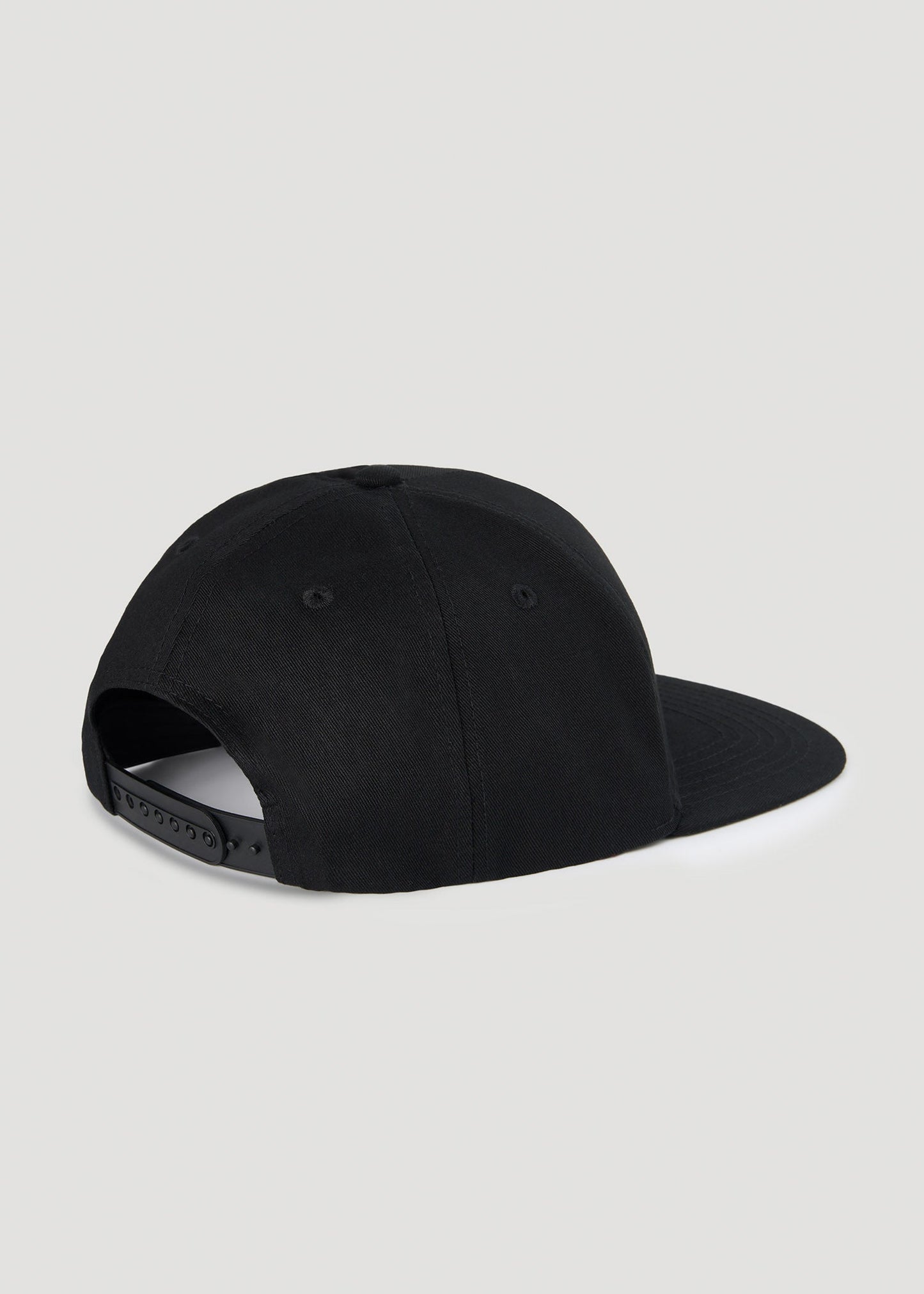 American Tall Flat Brim Hat in Black