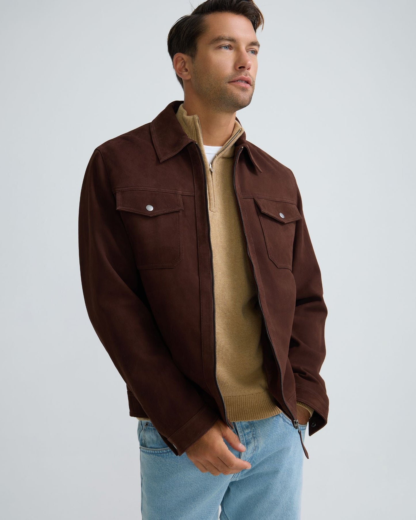 Suede Trucker Jacket