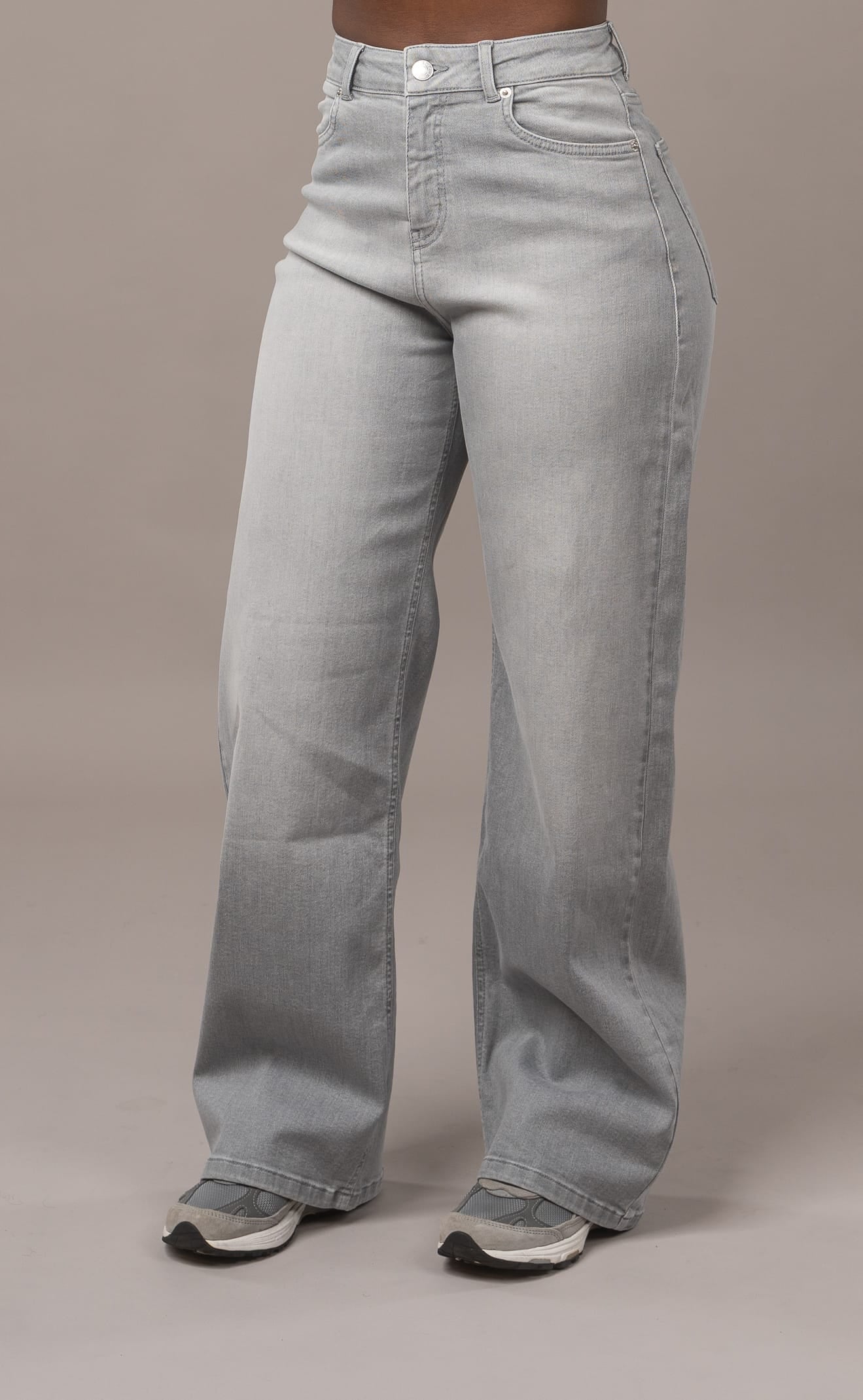 Womens Baggy Fitjeans - Light Grey