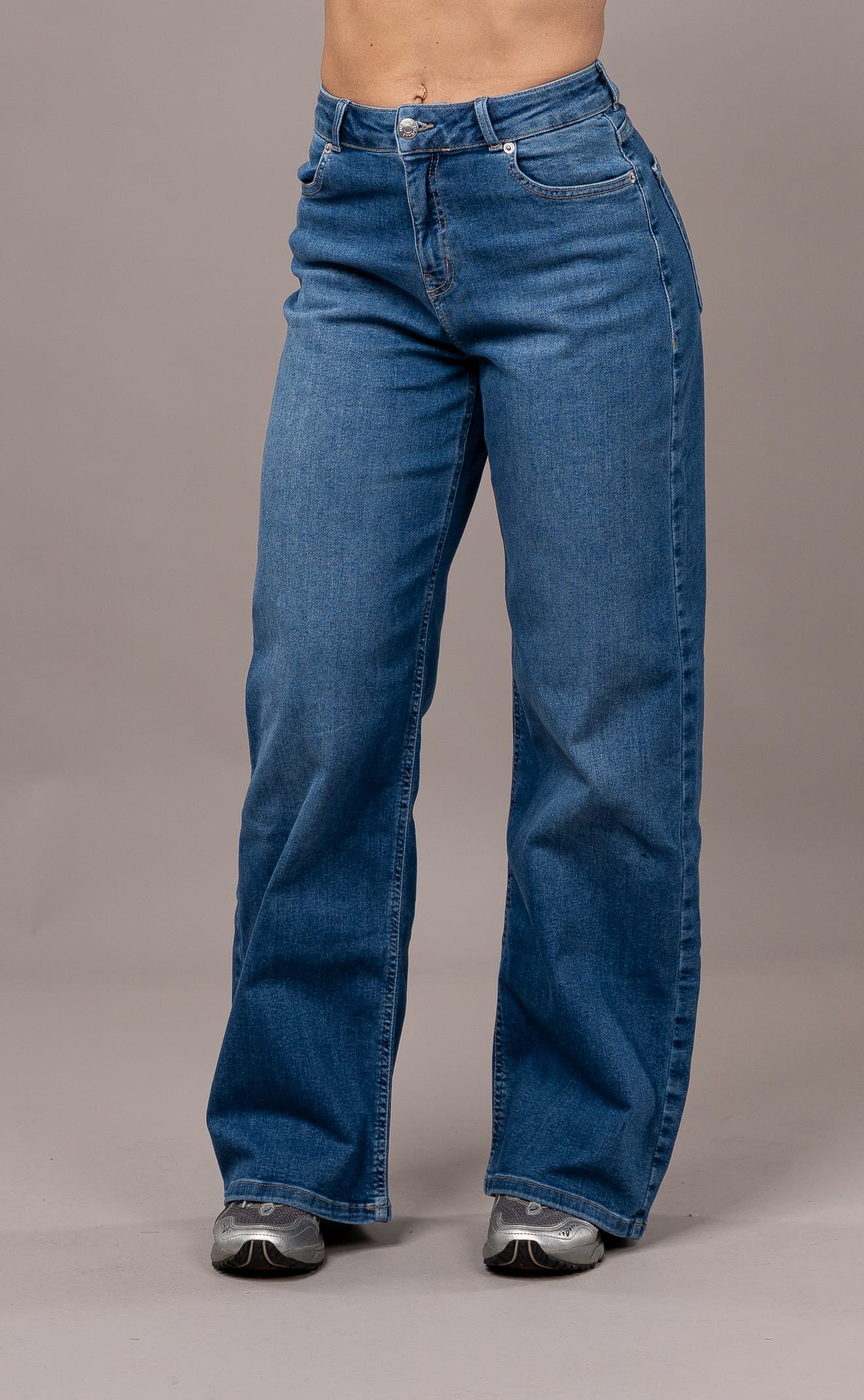 Womens Baggy Fitjeans - Stonewashed Blue