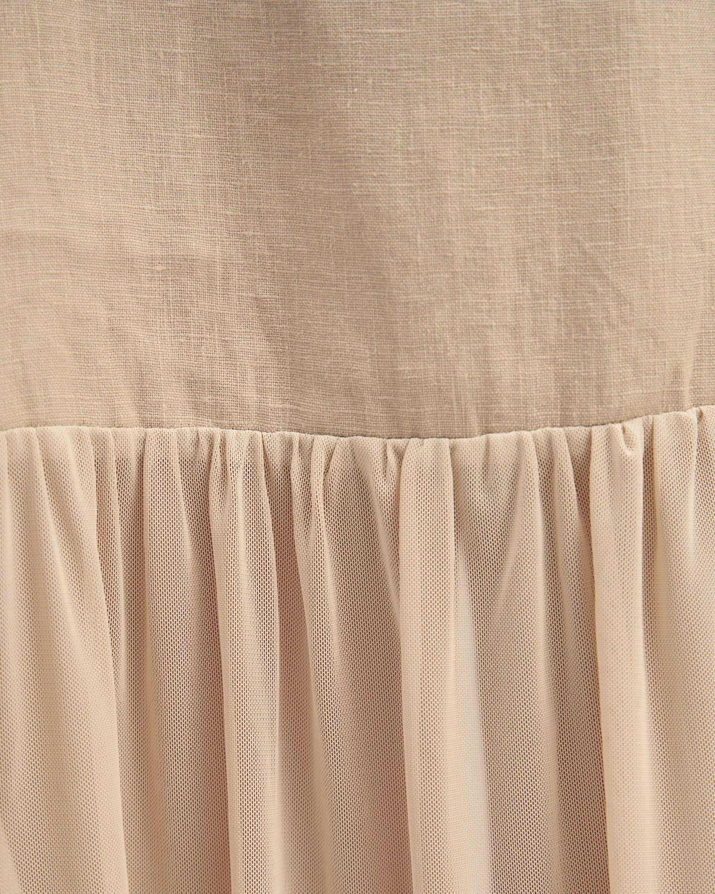Kristel Linen And Mesh Dress