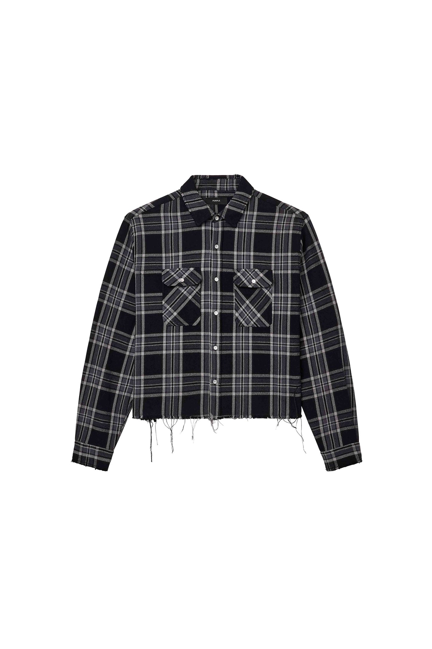 Cropped Flannel Shirt