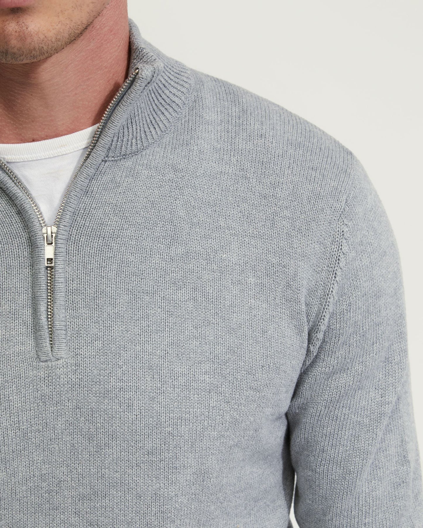 Robert Zip Neck Cotton Knit