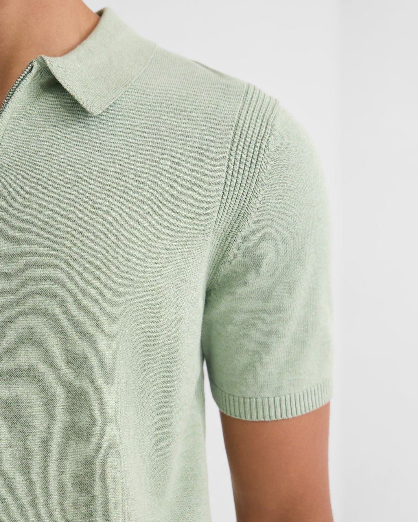 Otis Zip Neck Knitted Polo