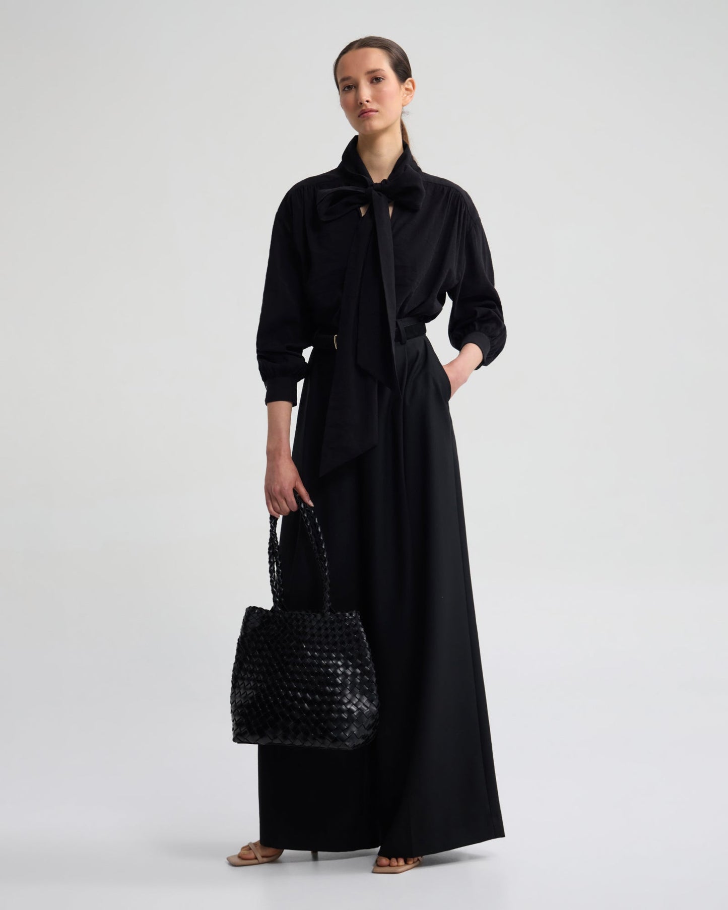 Jenna Rayon Blend Scarf Neck Top