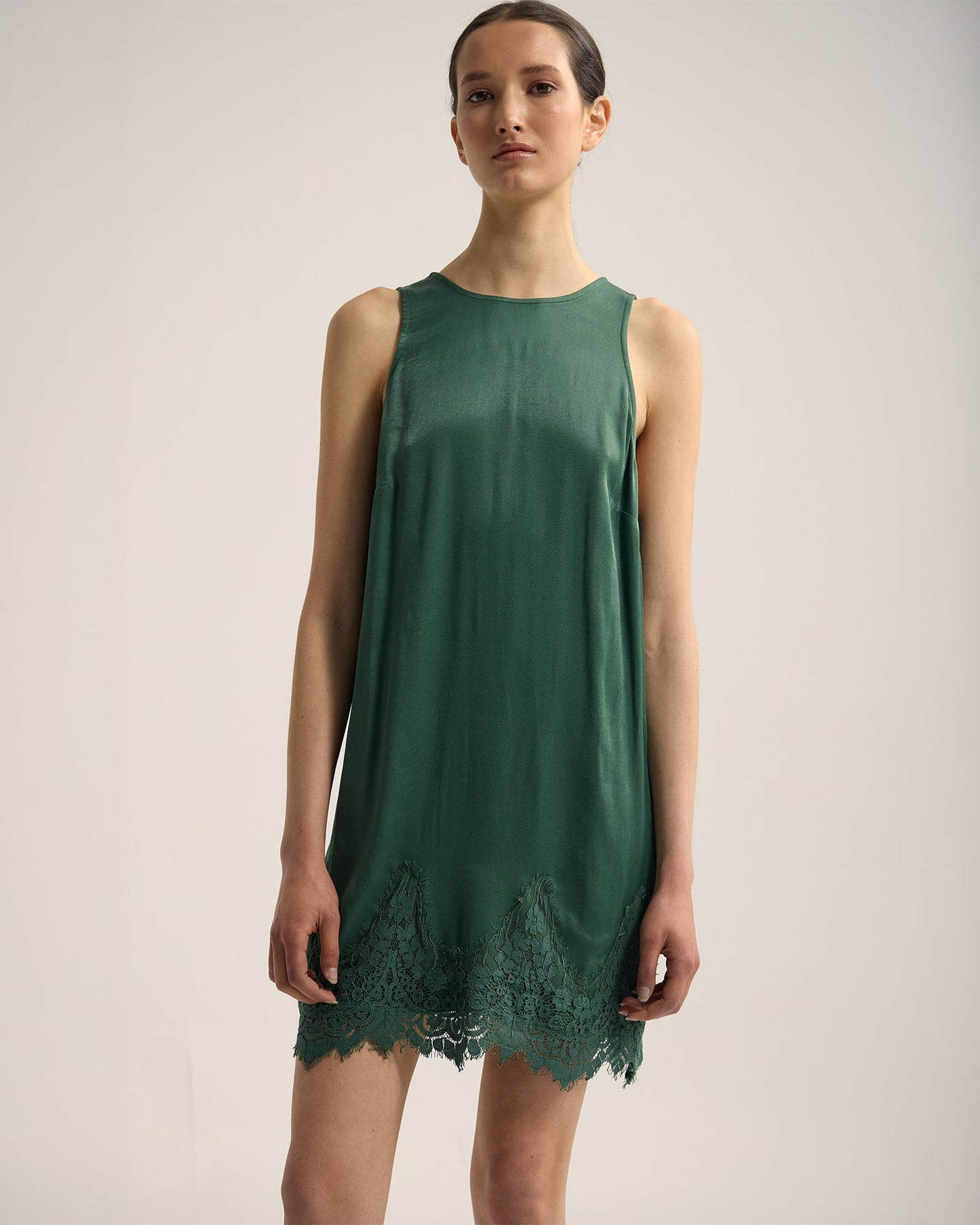 Amber Satin And Lace Dress