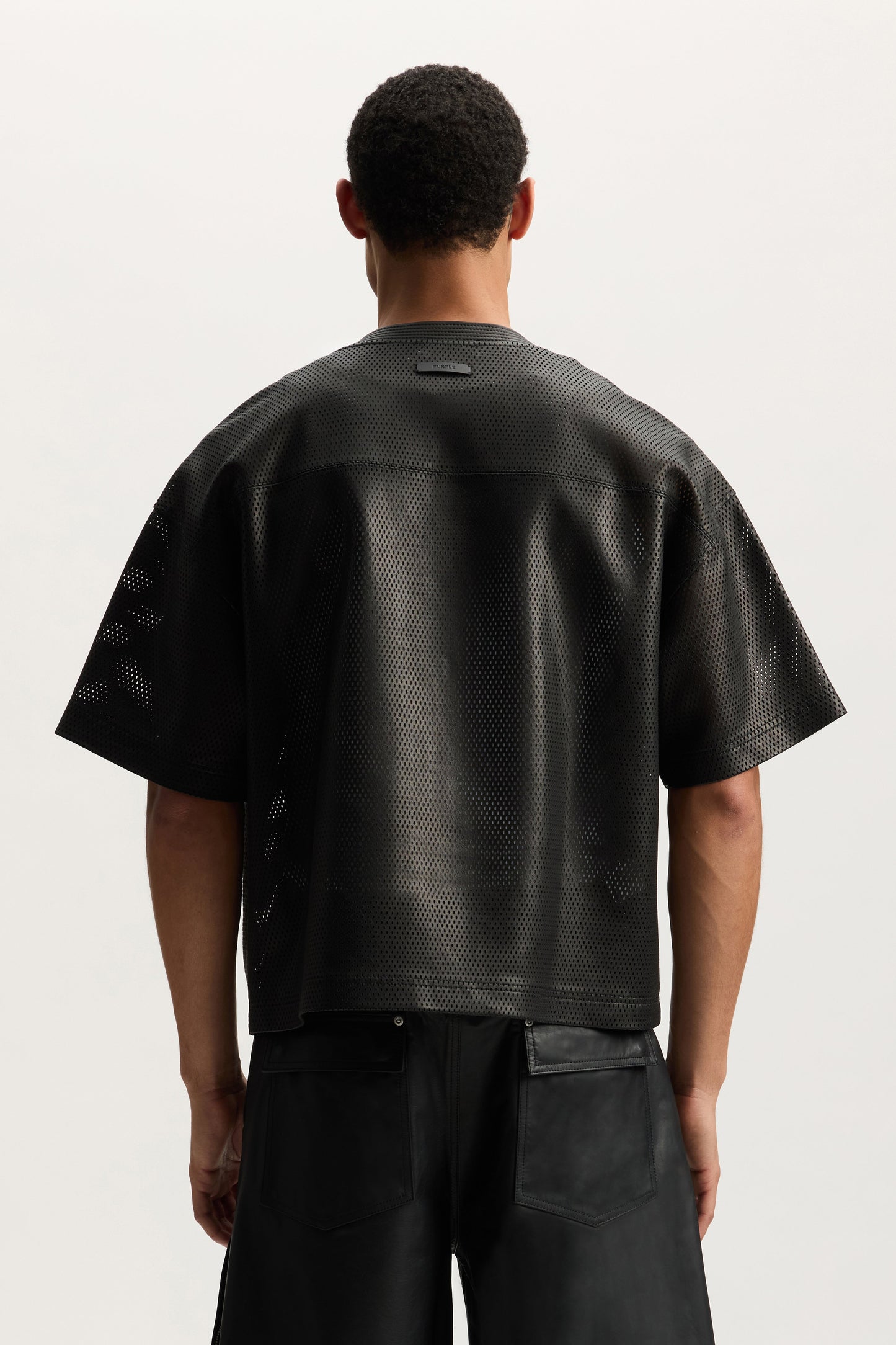 Leather Mesh Tee