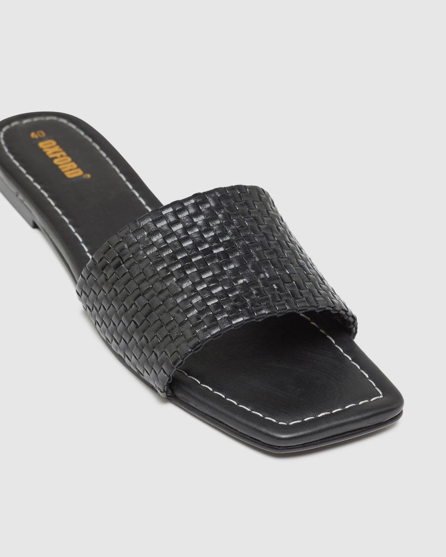 Ayla Woven Leather Slide