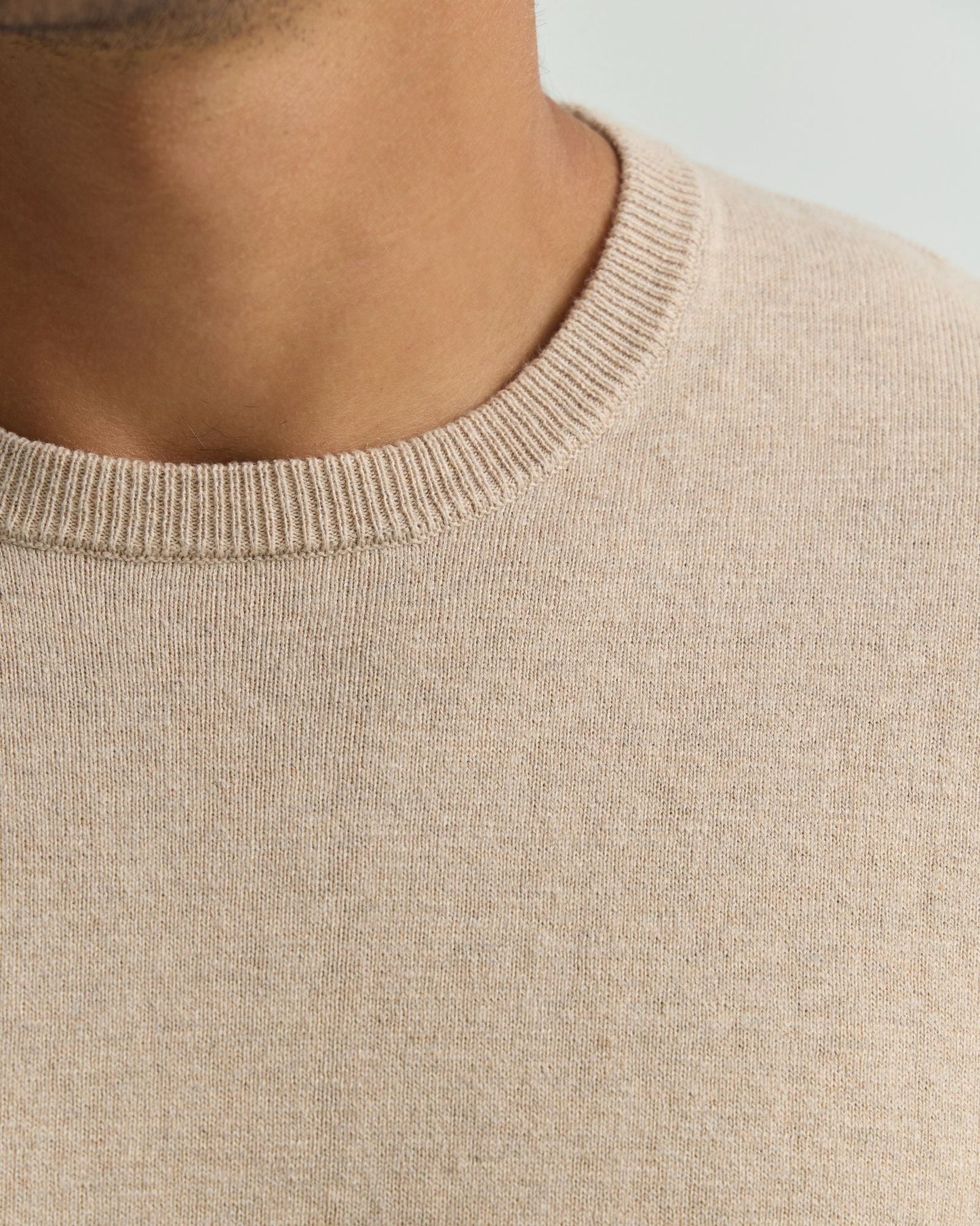 Crew Neck Cotton Cashmere Knit