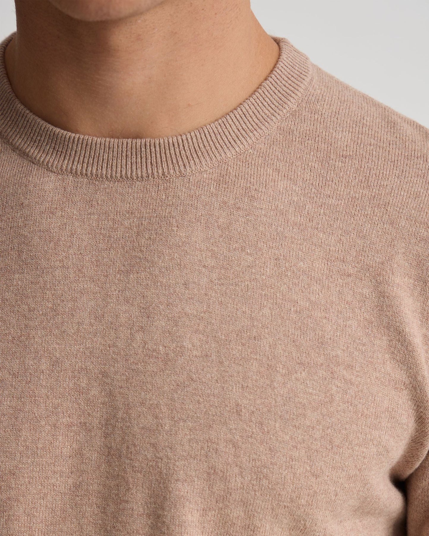 Cotton Cashmere Crew Neck Knit