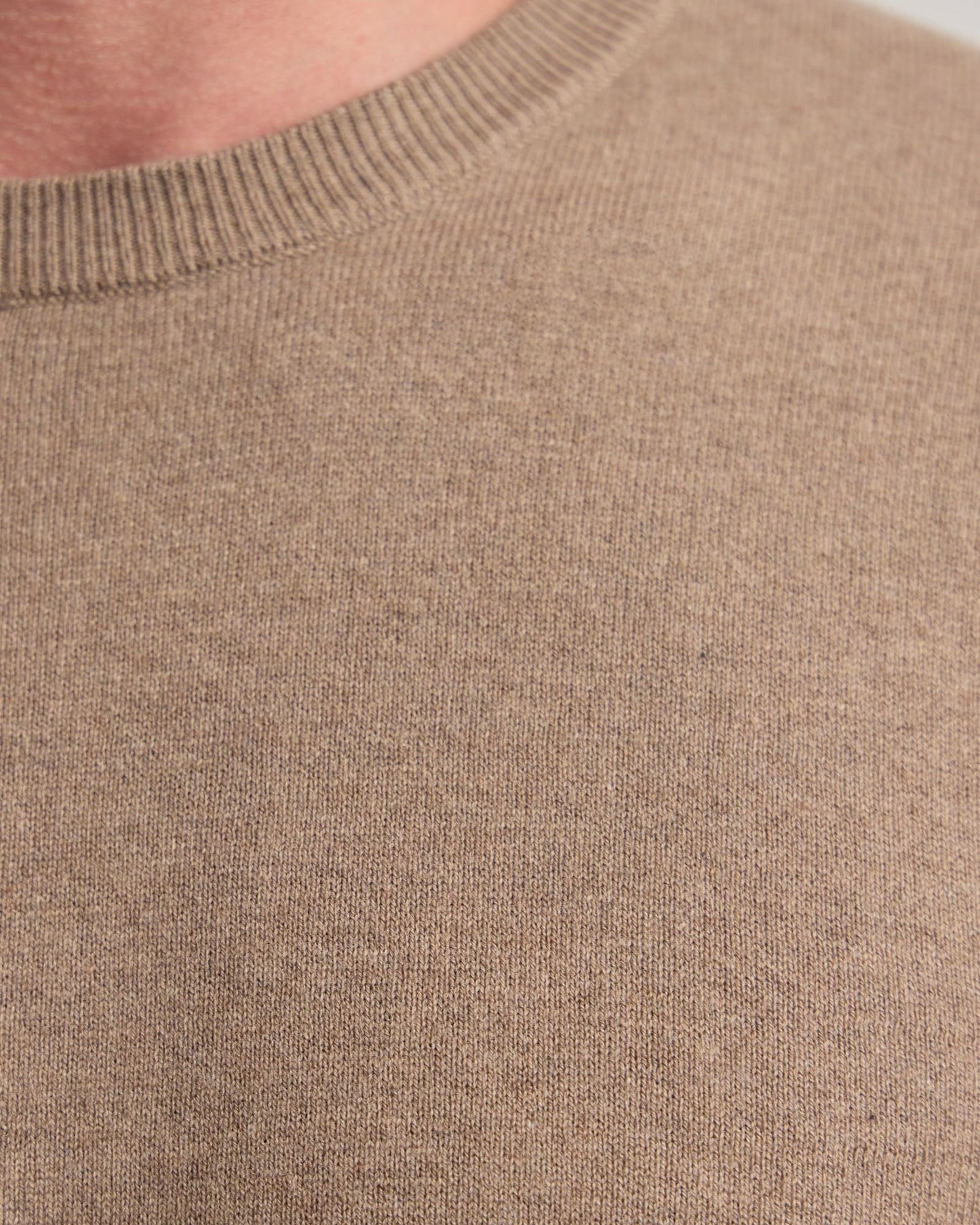 Cotton Cashmere Crew Neck Knit