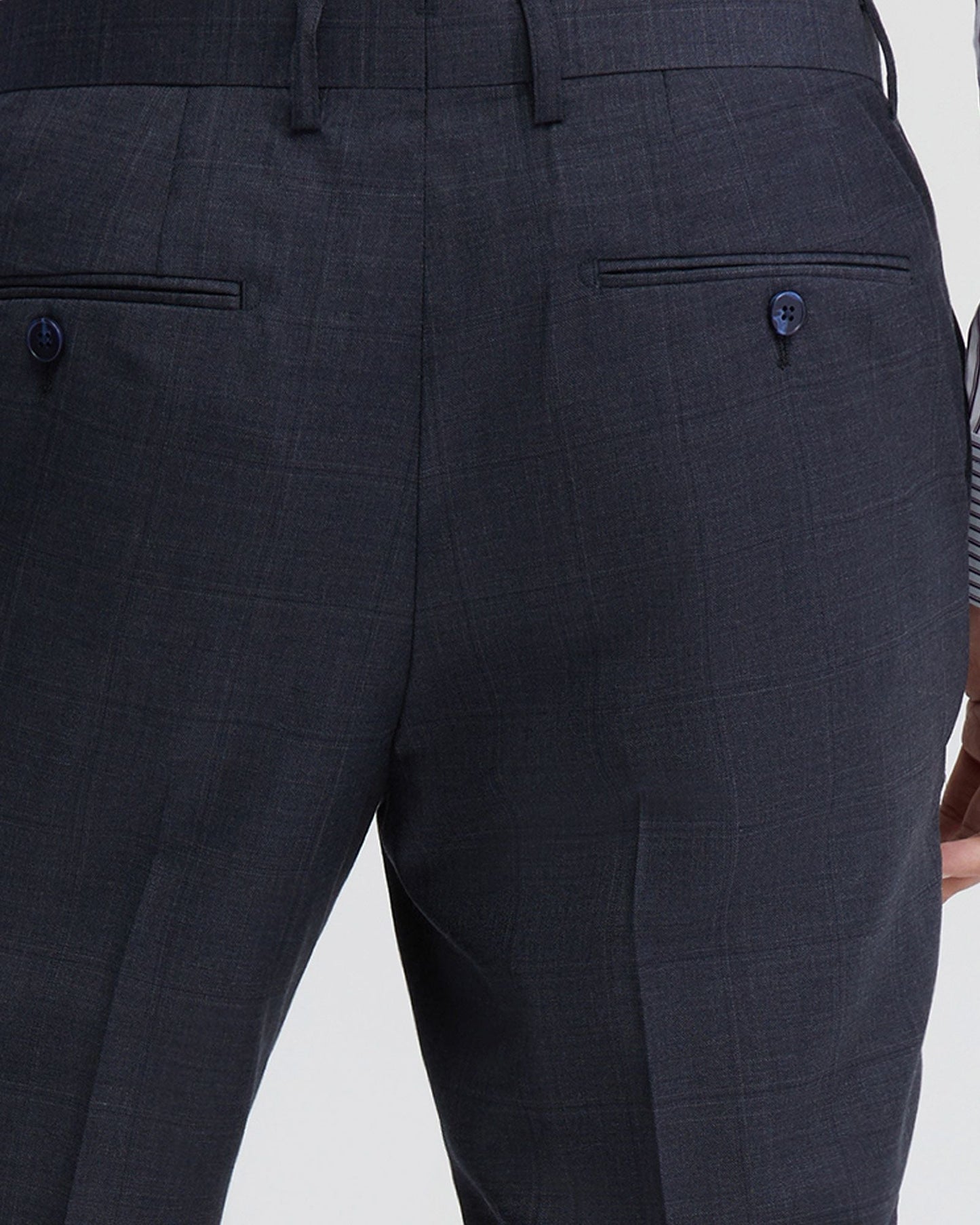 Auden Checked Wool Suit Trousers