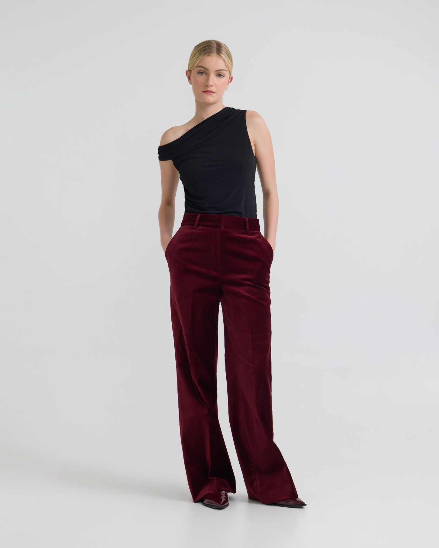 Lydia Stretch Velvet Pants