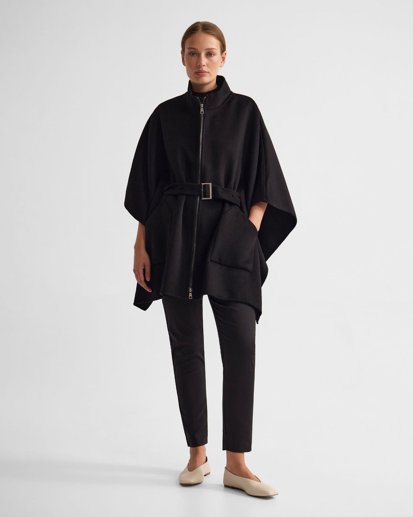 Elodie Wool Blend Cape