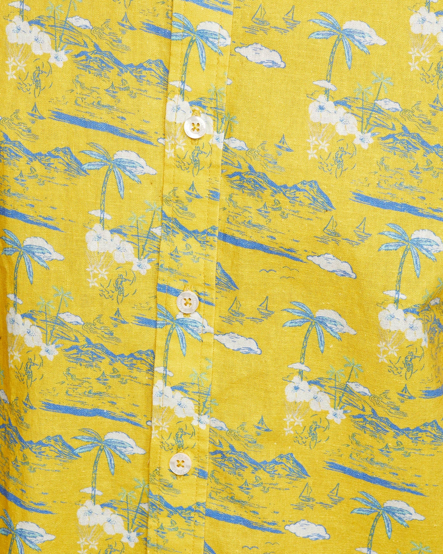 Leyton Linen Cotton Printed Short Sleeve Shirt