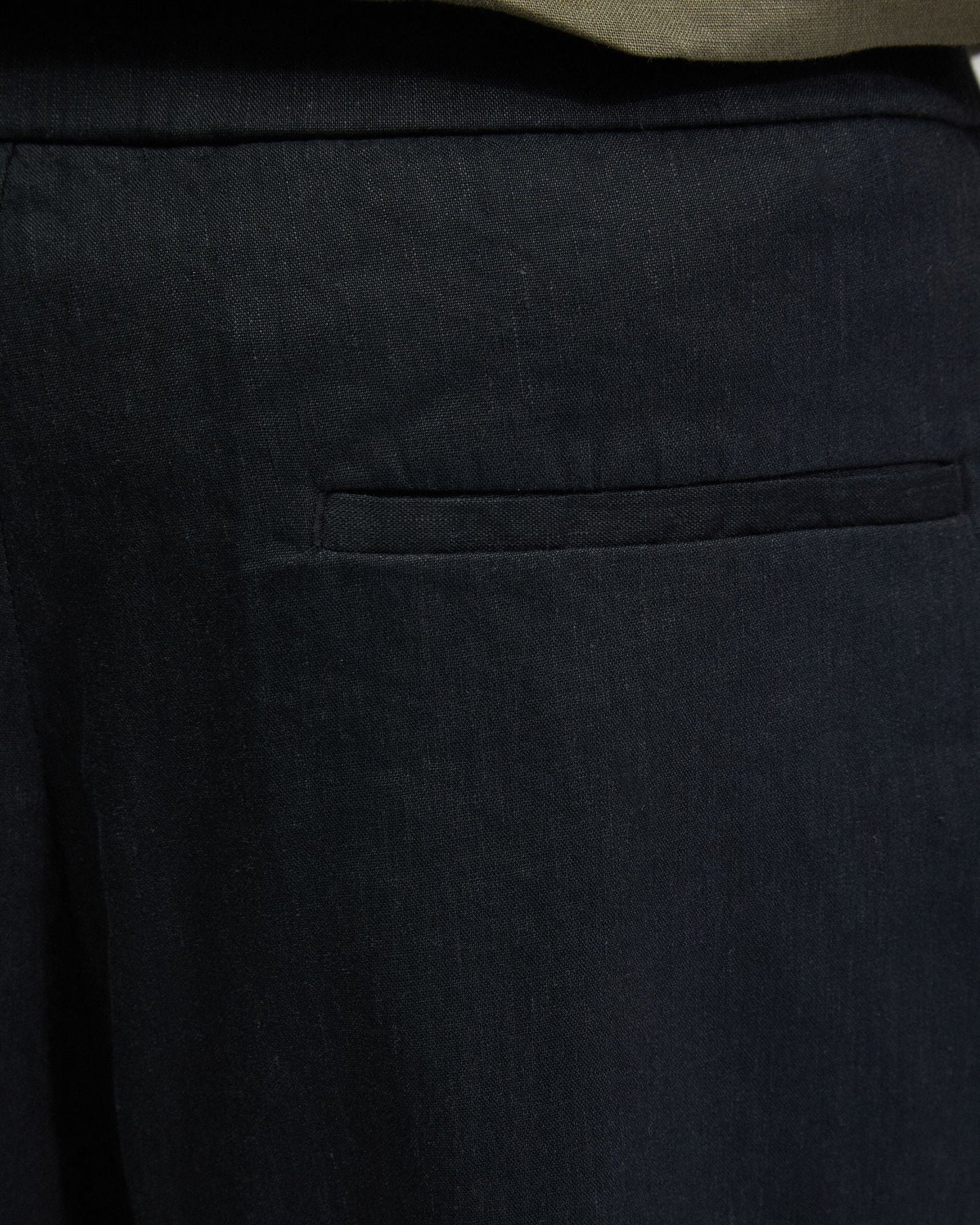 Rocco Zip Front Linen Blnd Shorts
