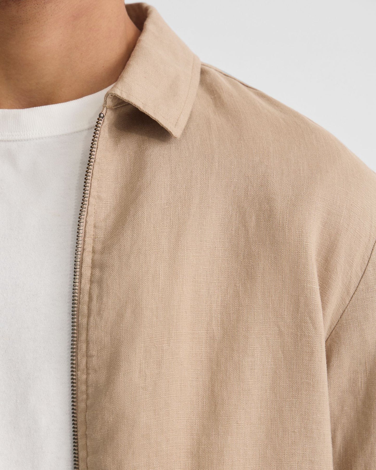 Adem Linen Zip Bomber