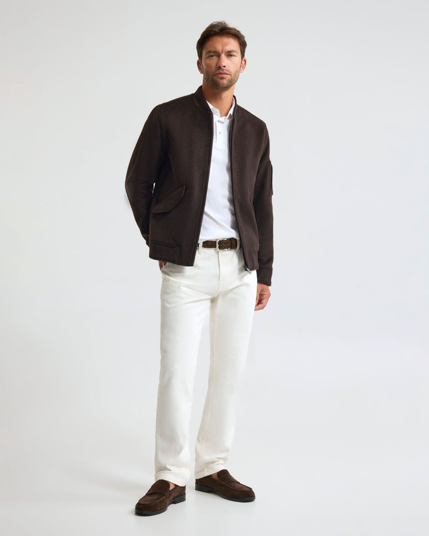 Hamish Wool Blend Bomber Jacket