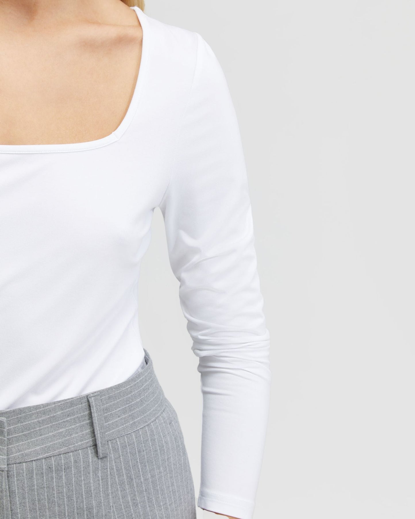 Cassie Square Neck Long Sleeve T-Shirt