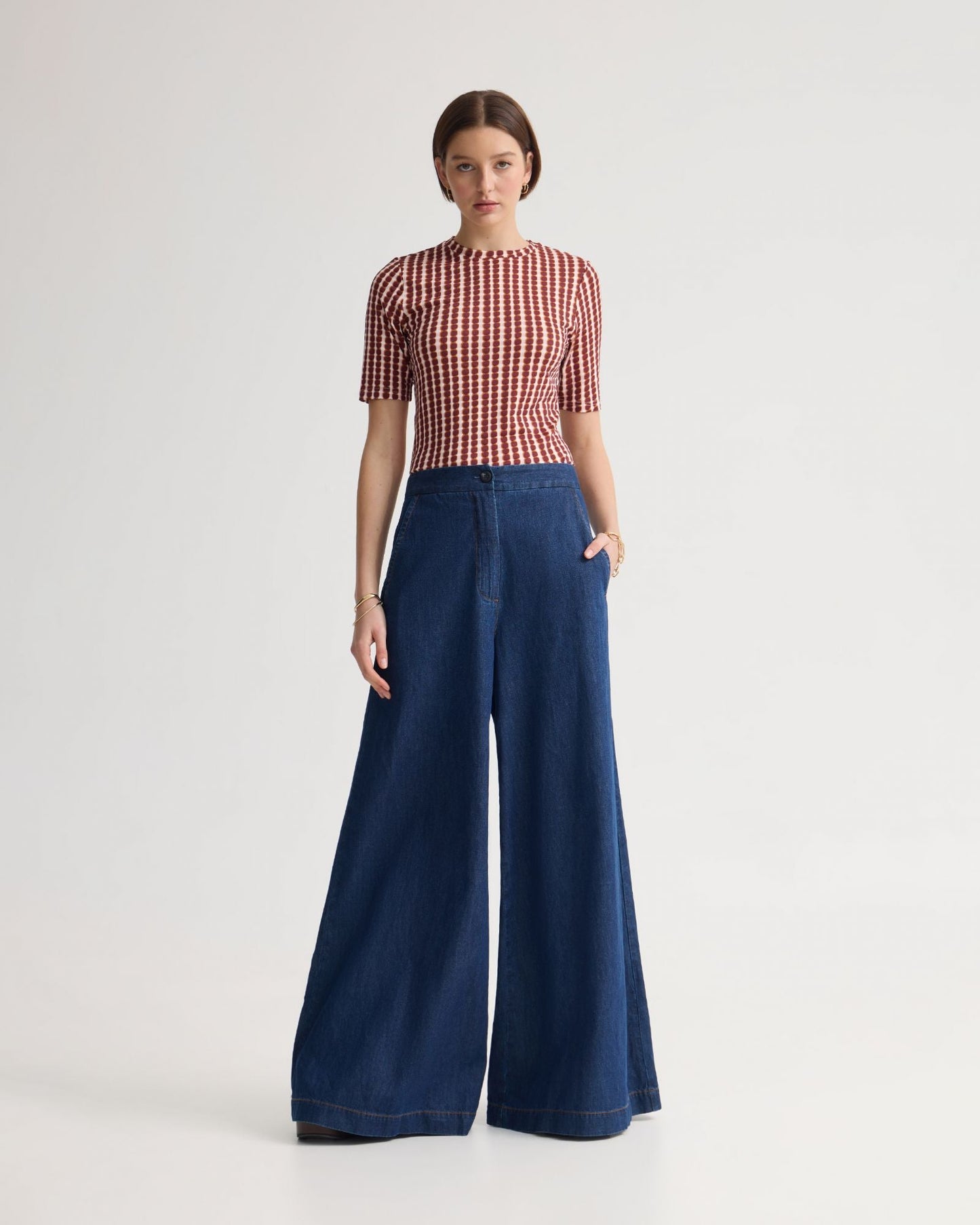 Imogen Printed Jersey Top