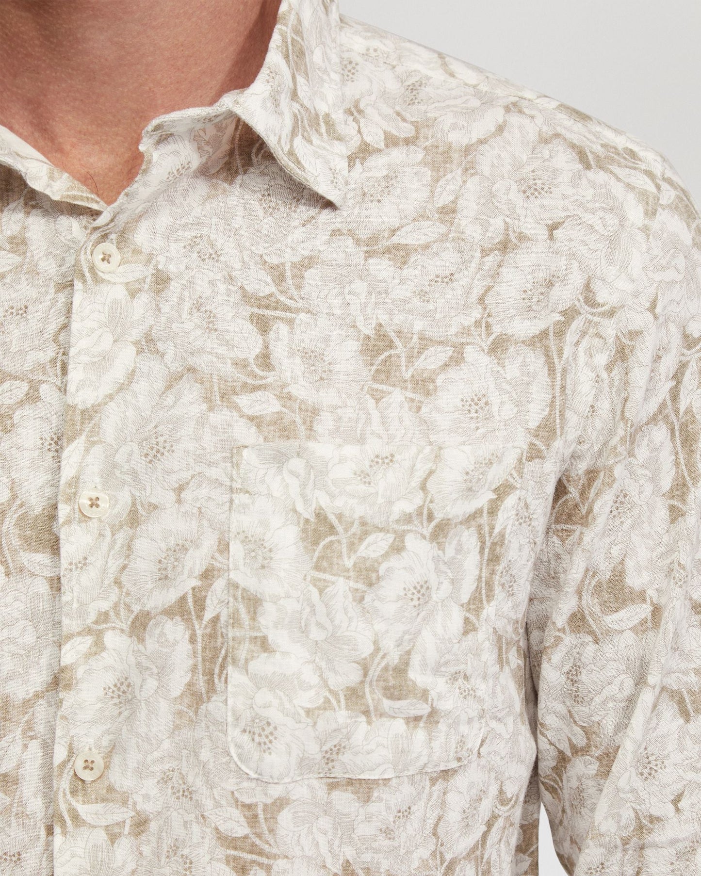 Holloway Linen Blend Printed Shirt