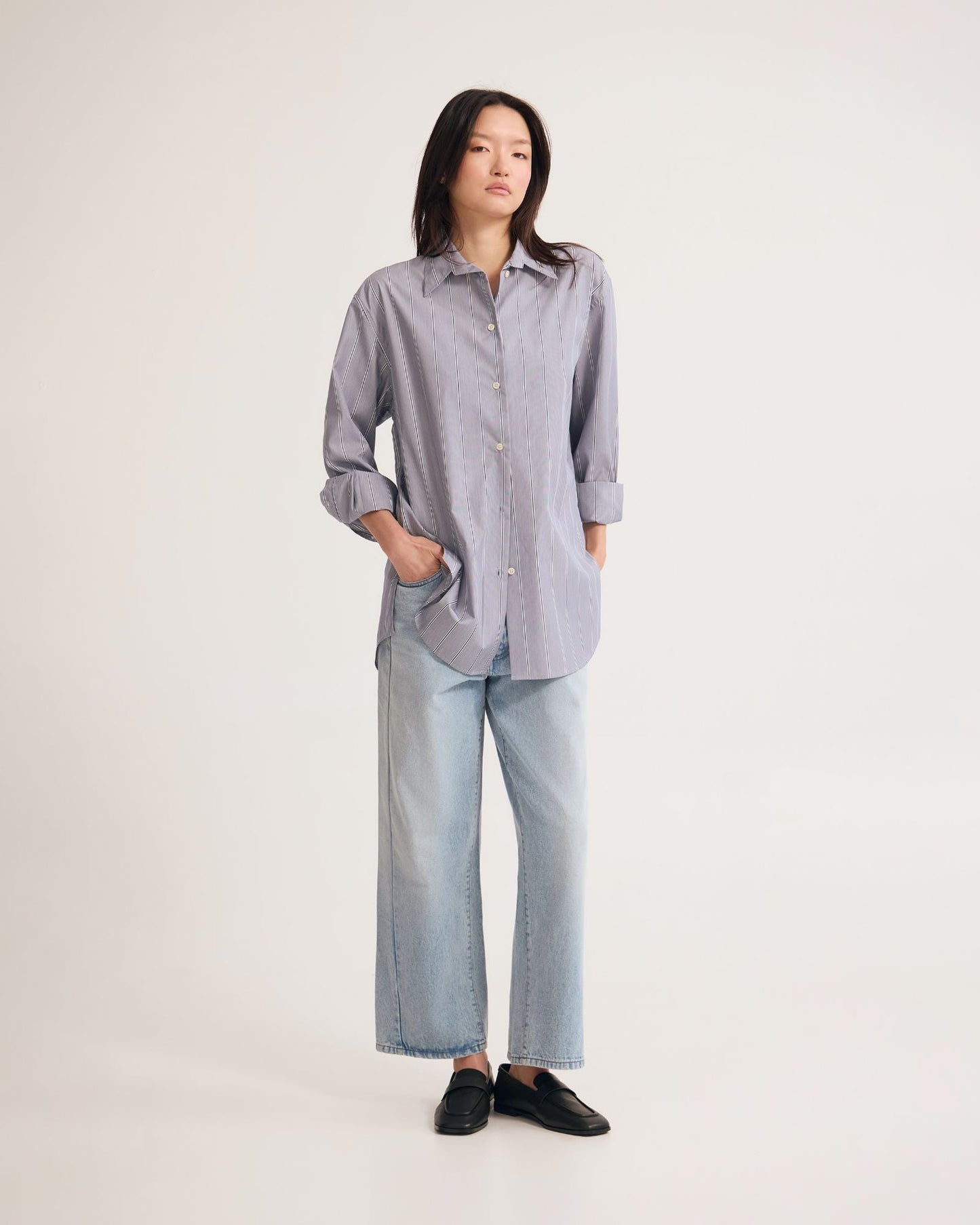 Hailey Stripe Oversized Shirt
