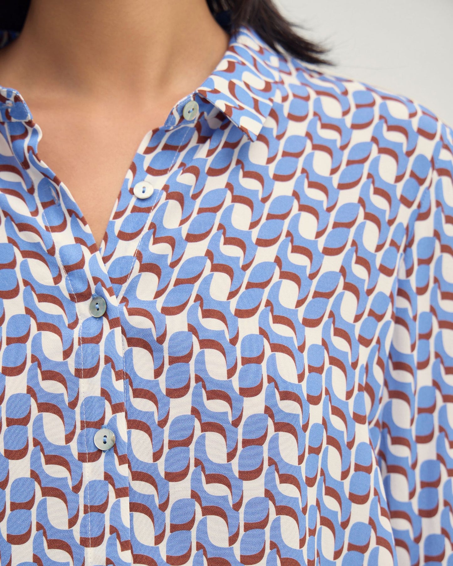 Poppy Geo Print Shirt