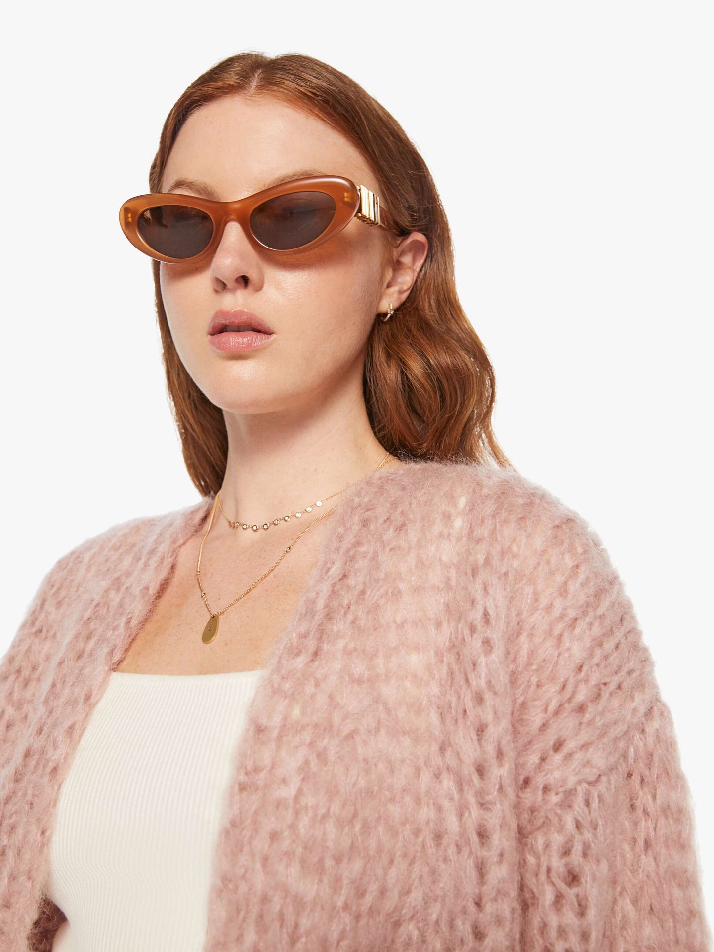 Maiami Mohair Bomber Cardigan - Antique Pink