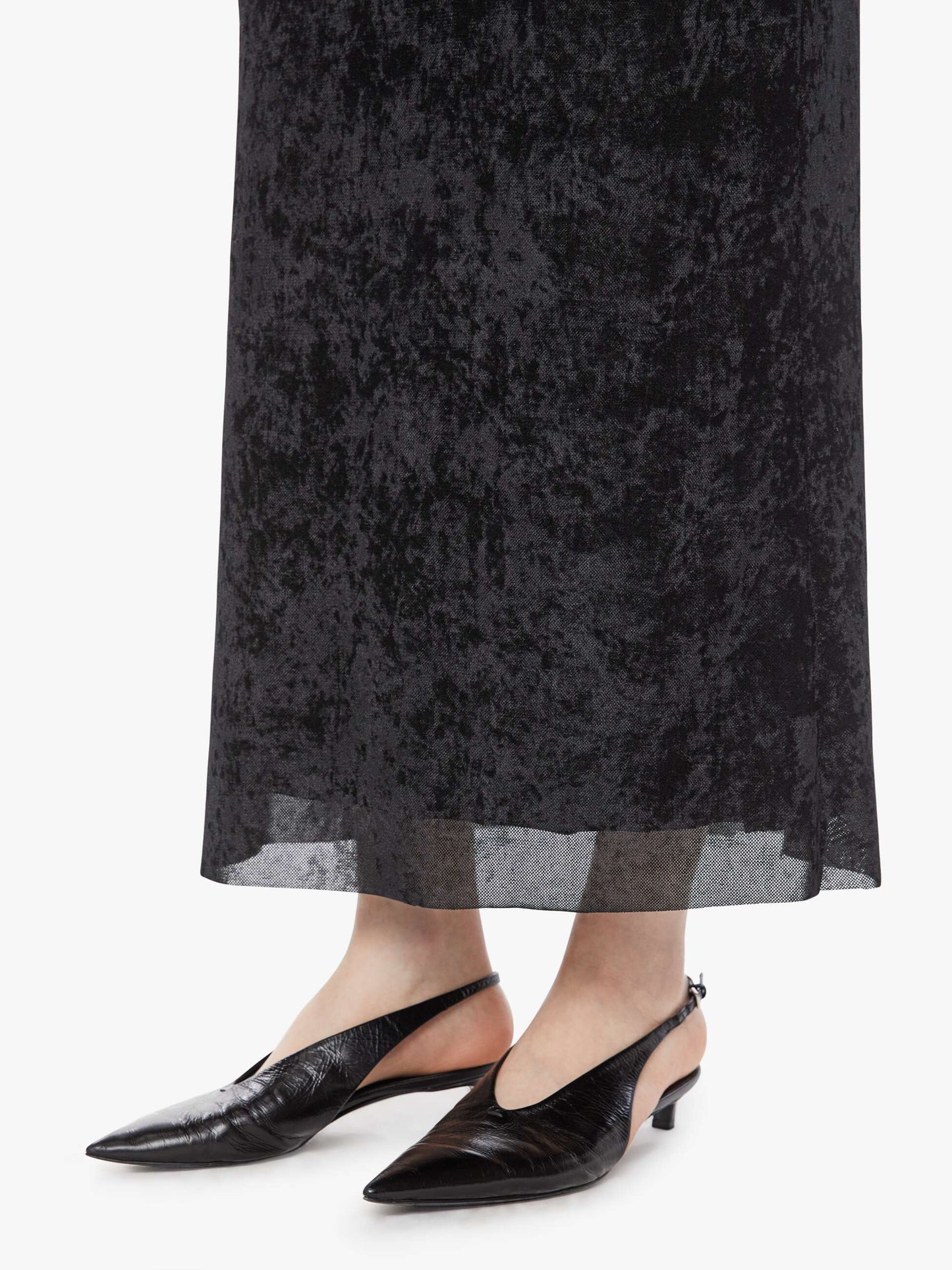 SABLYN Rose Ankle Column Flare Skirt - Black