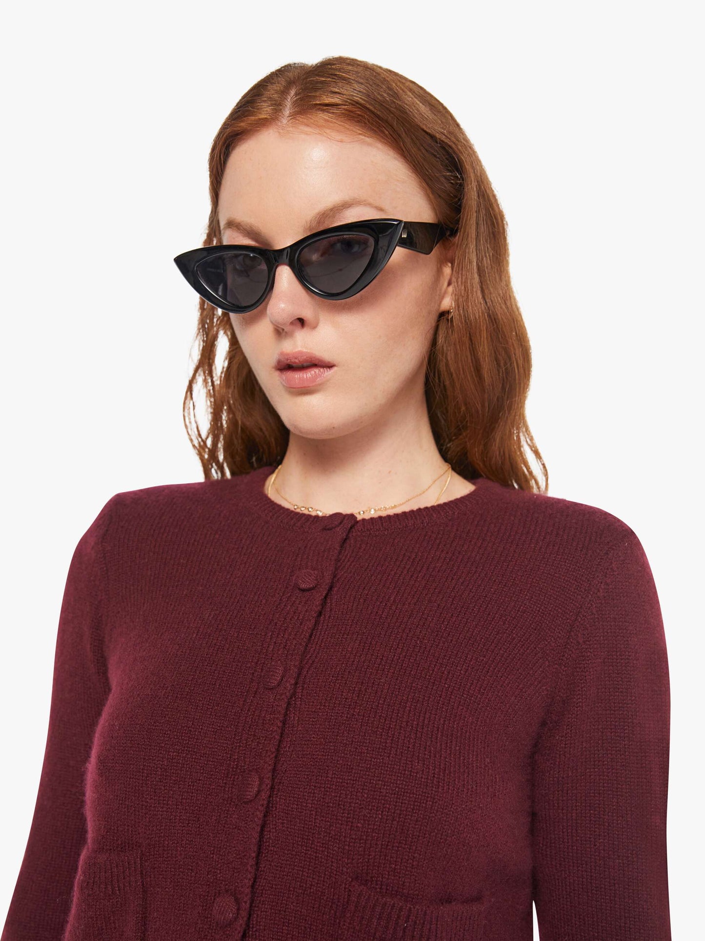 SABLYN Emilia Cardigan - Bordeaux