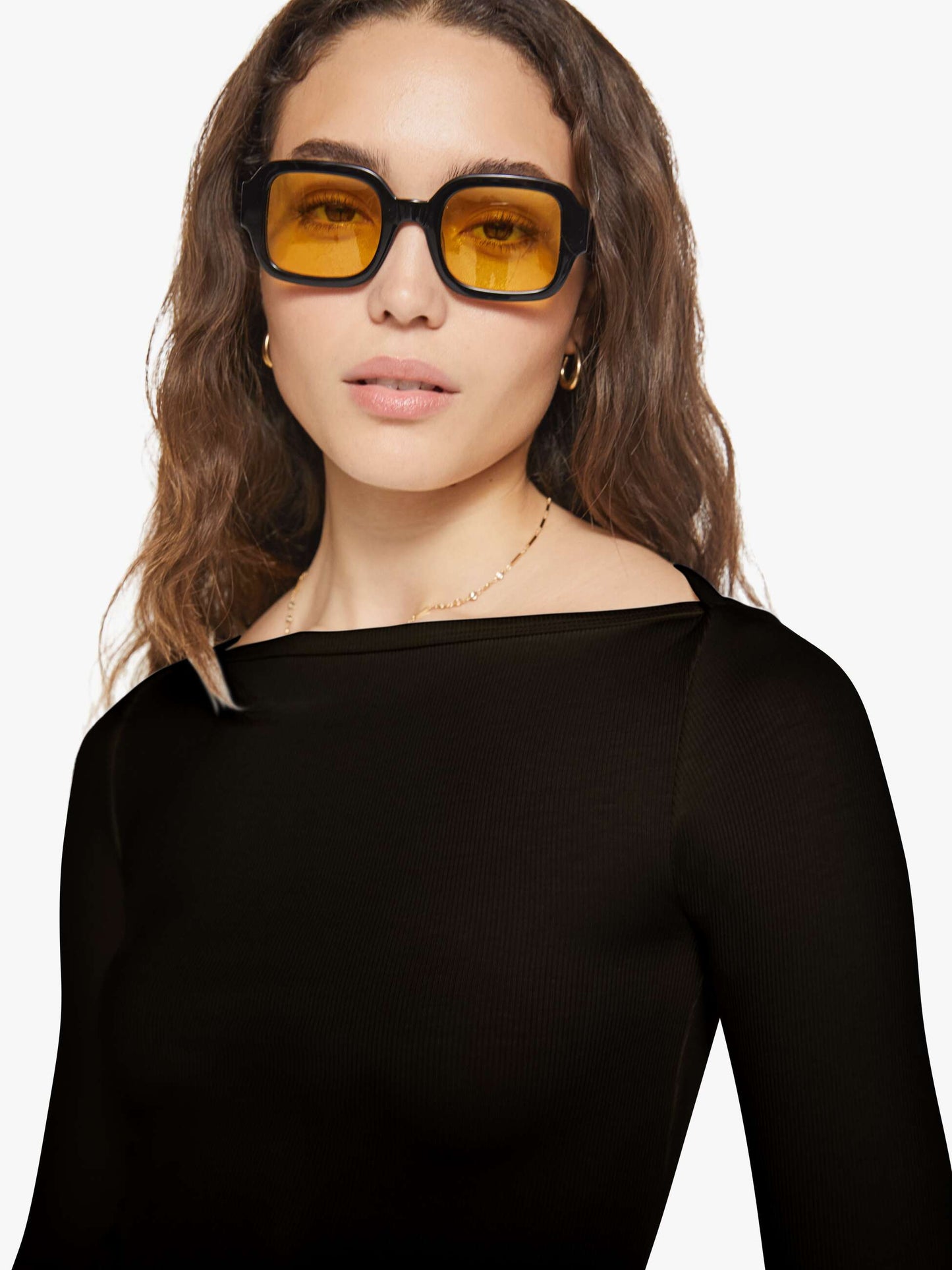 Eterne Long Sleeve Boatneck Top - Black