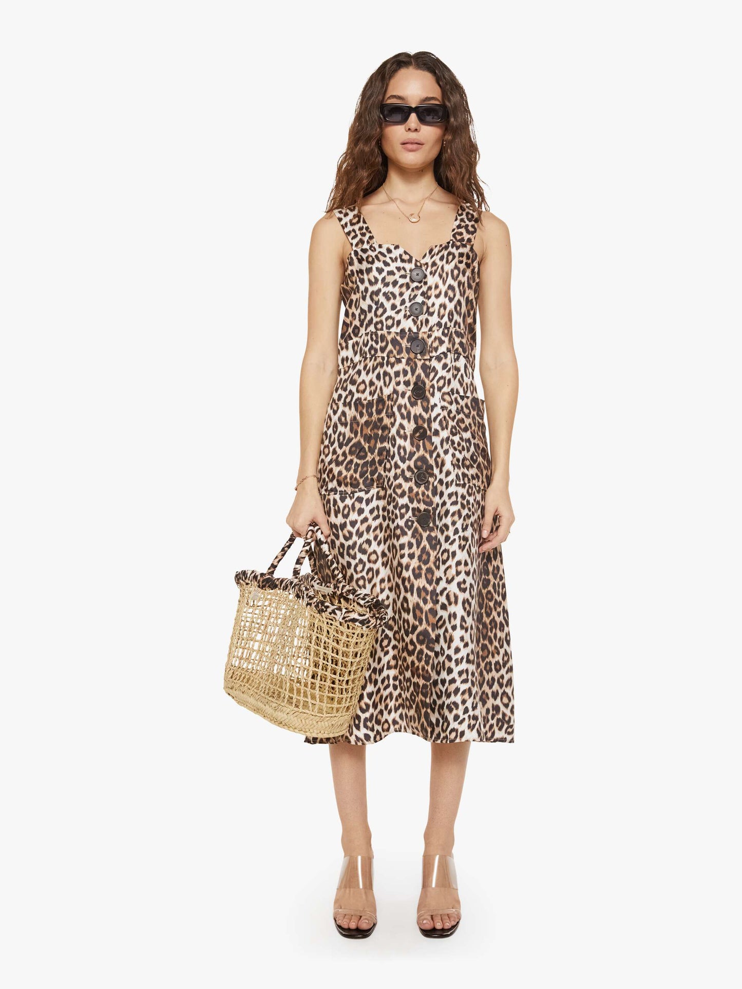 La Prestic Ouiston Panier Ajoure Bag - Panthere