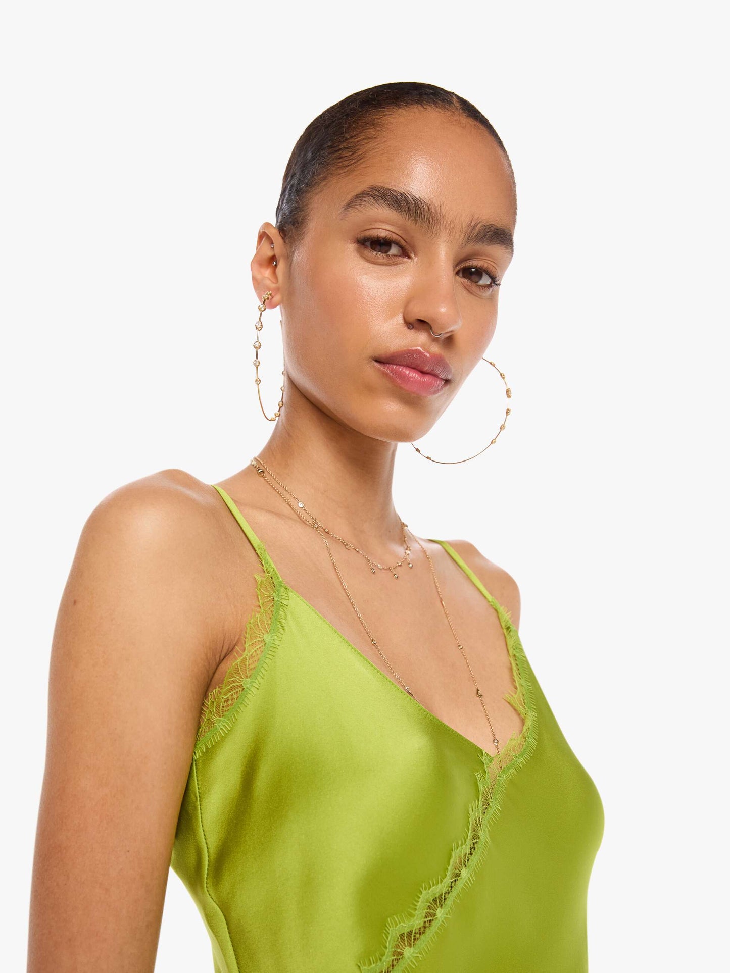 SABLYN Cece Lace Inset Cami Dress - Chartruese