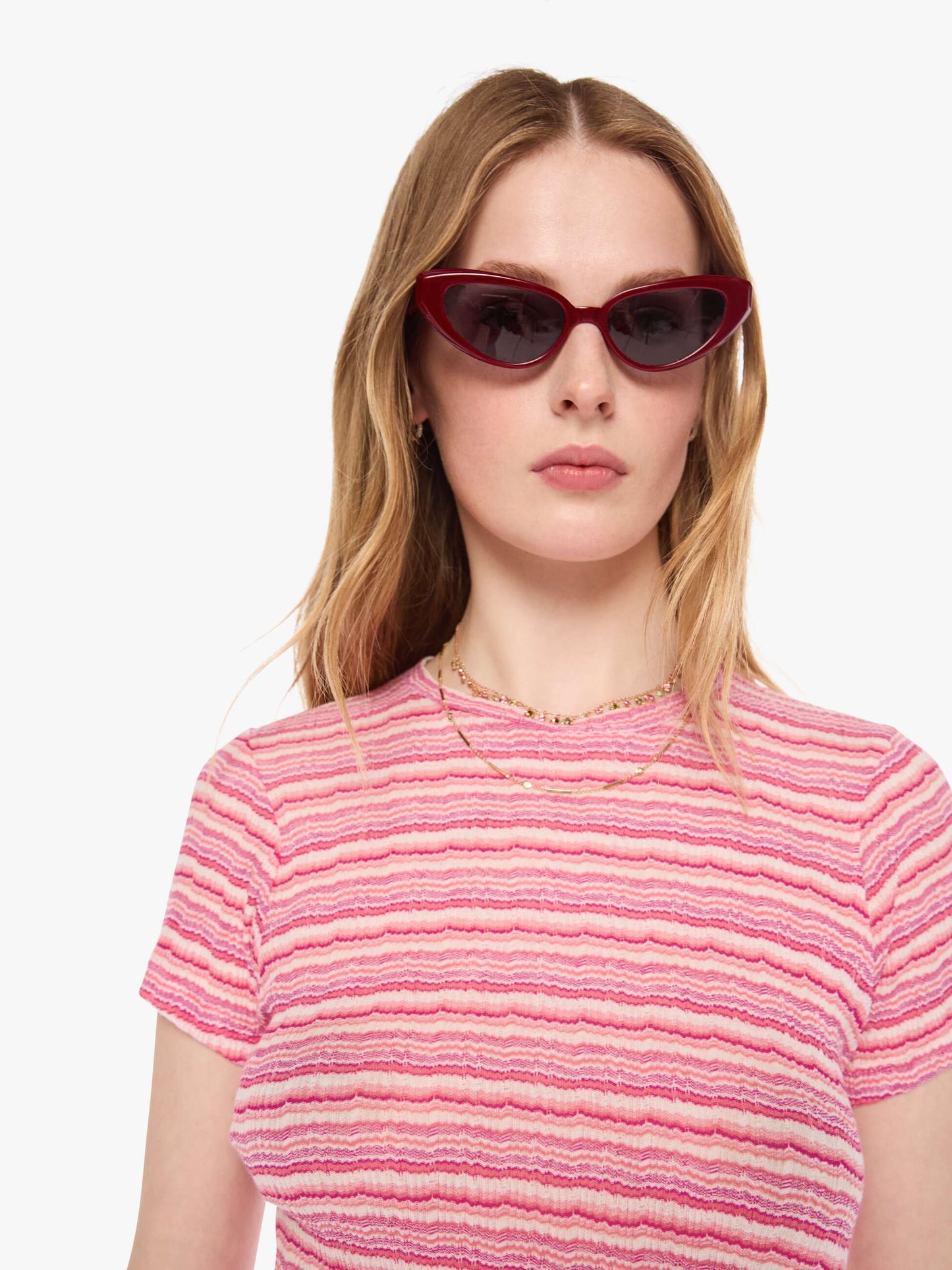 SPRWMN Baby Tee - Pink Stripes