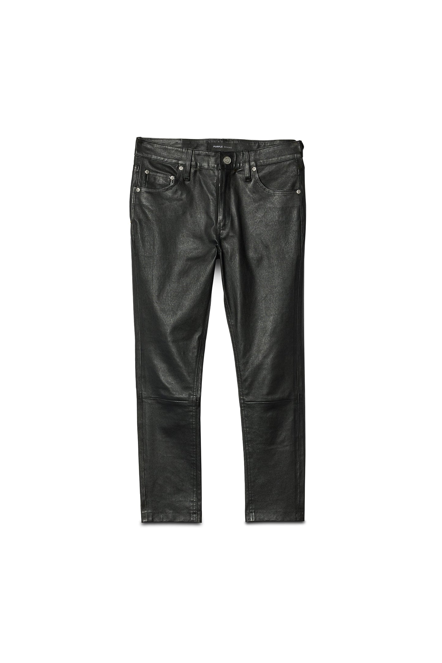 Stretch Leather Crop Pants