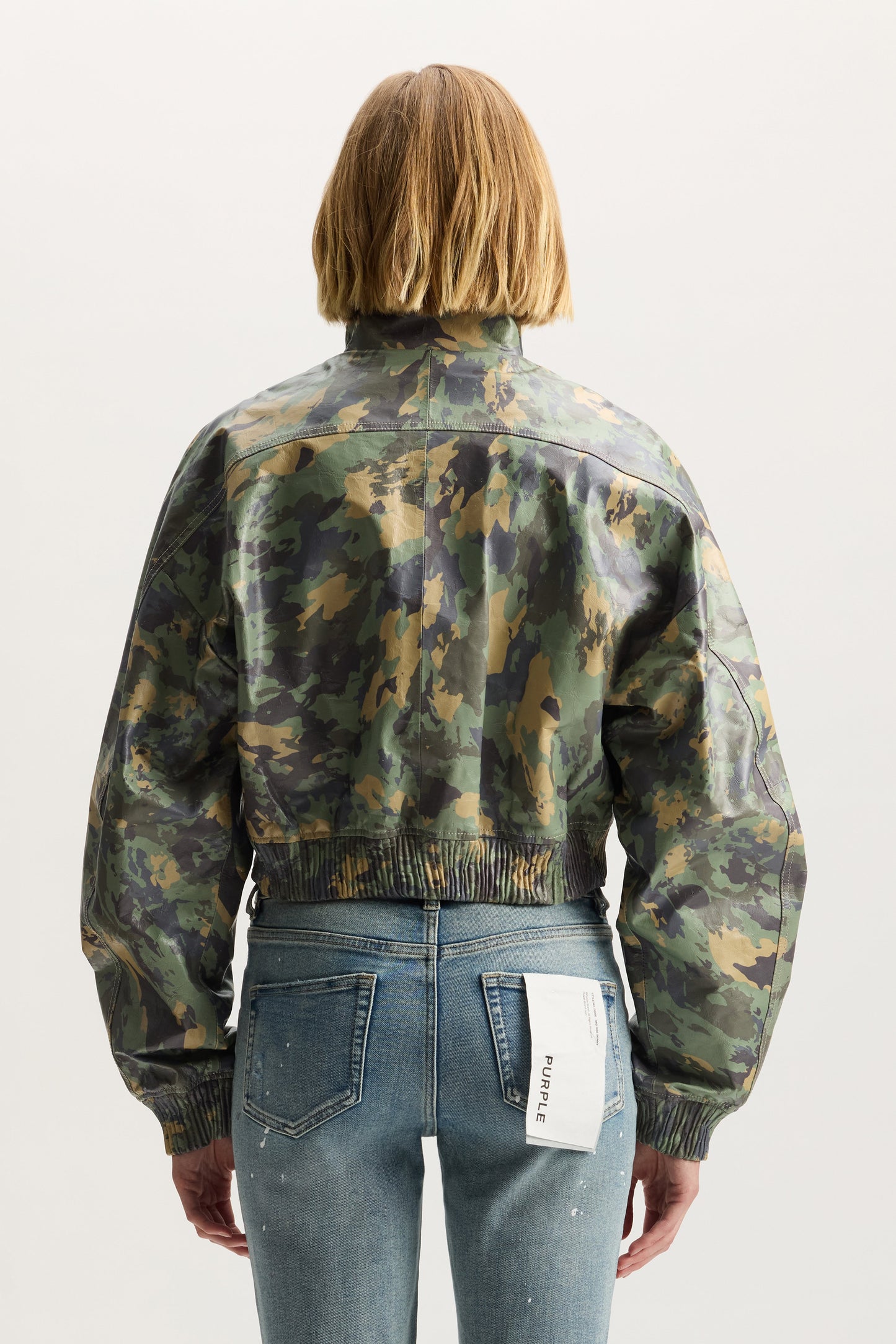 Painted Camo Leather Jacket