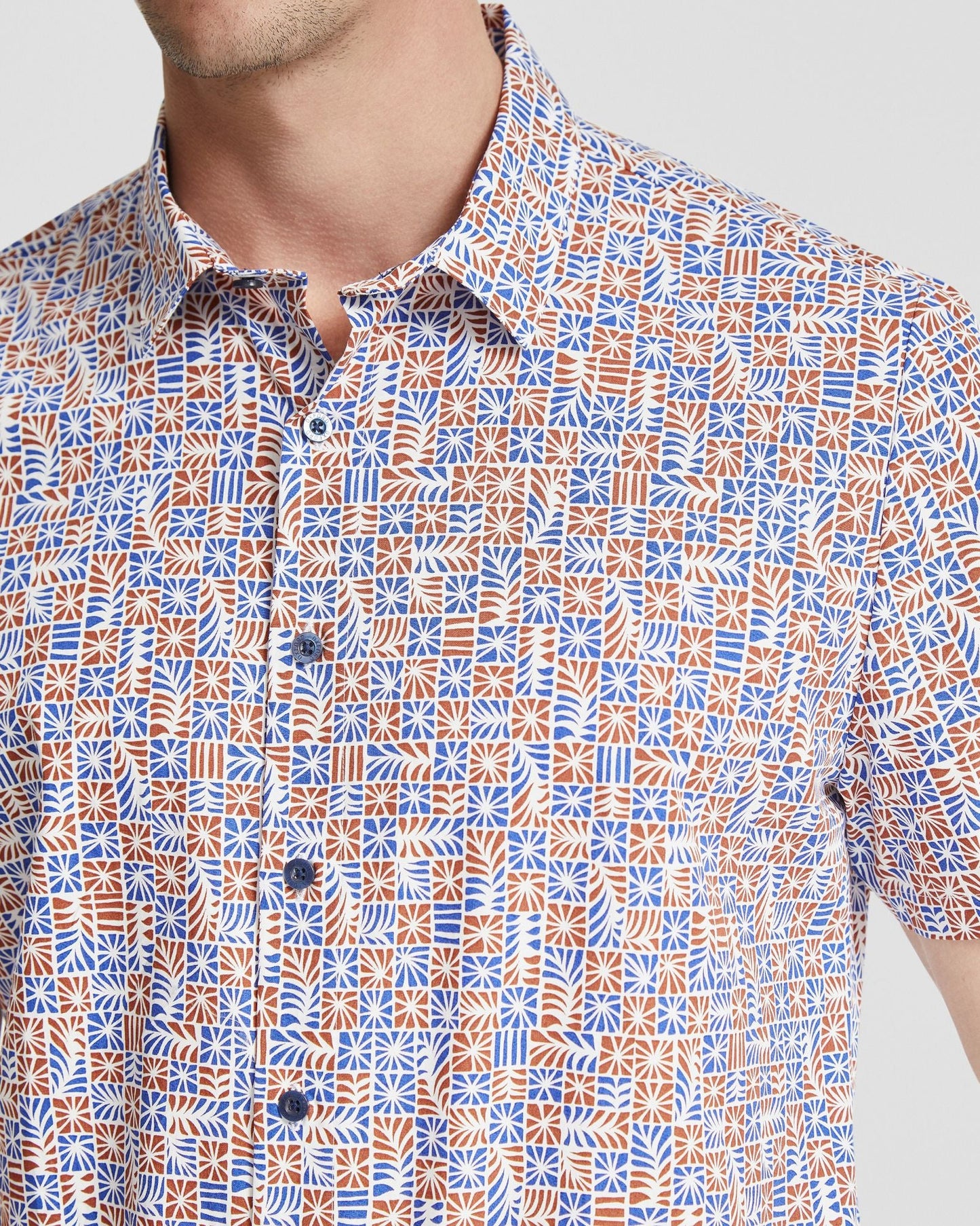 Leyton Geo Print Short Sleeve Shirt