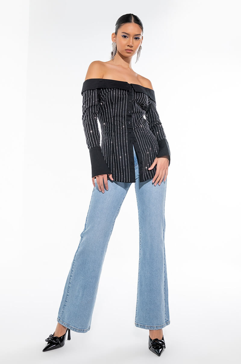 ALL THE SHINE OFF SHOULDER BLOUSE