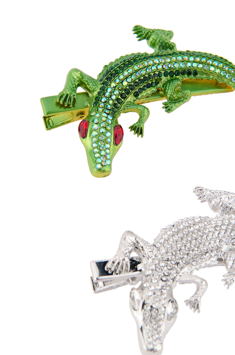 ALLIGATOR AND CROC HAIR CLIPS