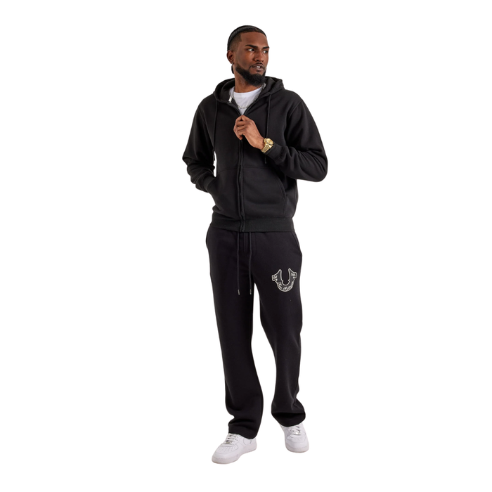 DH Essentials Men's Basic Full-Zip Fleece Hoodie – F590DT-BLK