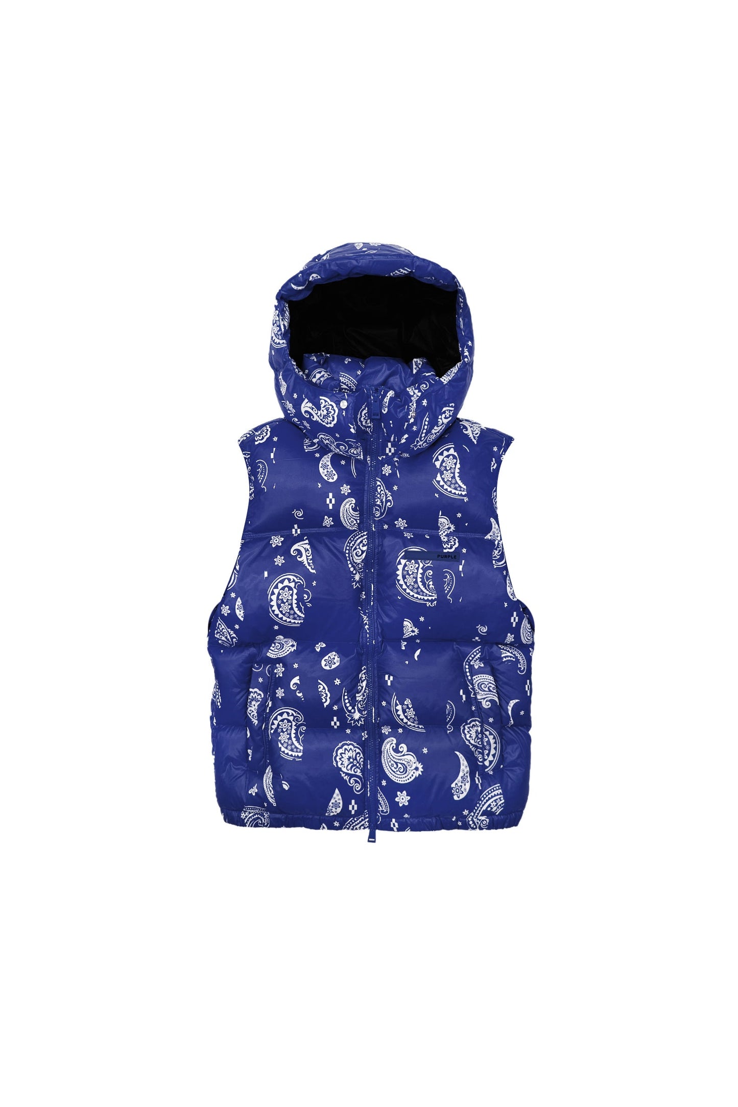 P623 Paisley Blue Puffer Vest