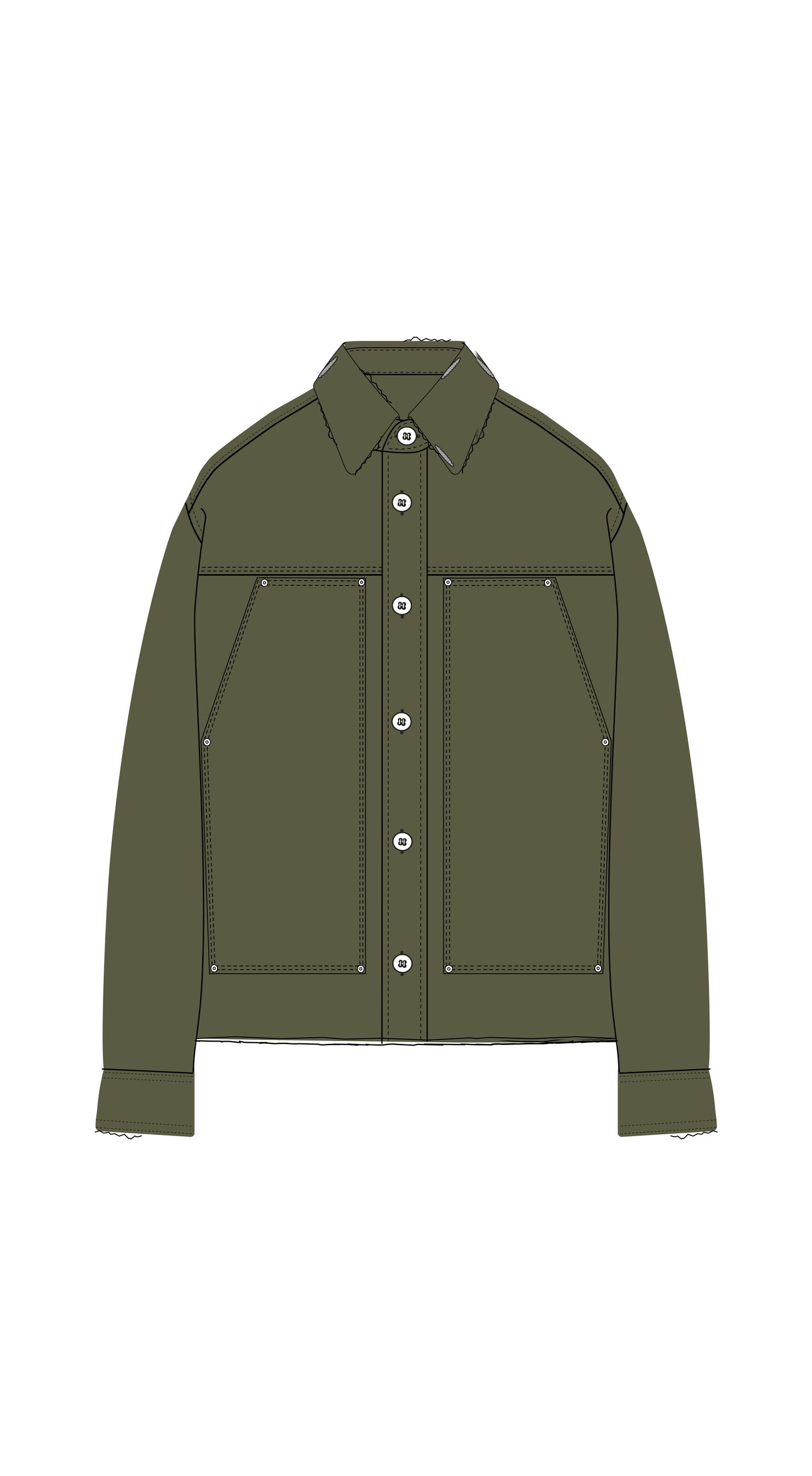 Cropped Twill Shirt